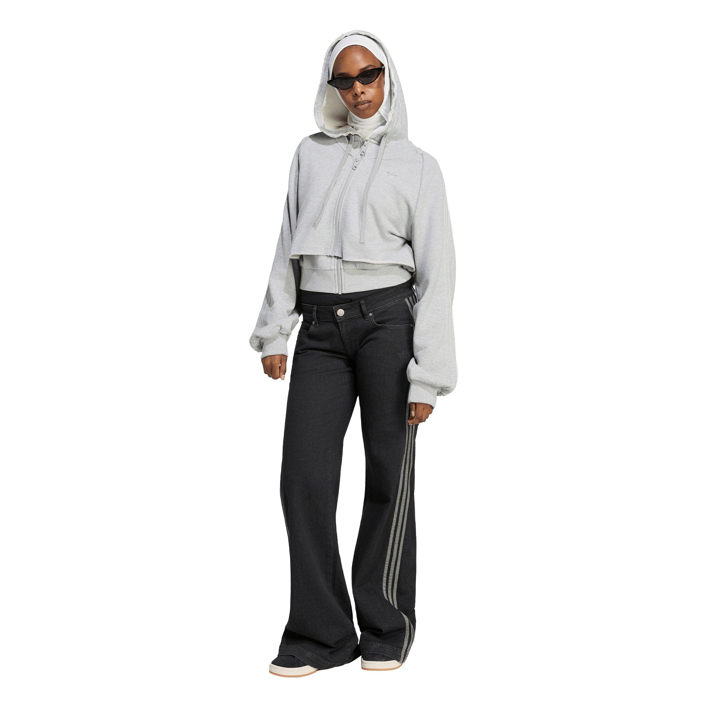 adidas Originals Women's Superstar Double Front Hooded Jacket - Dk Grey - DK GREY