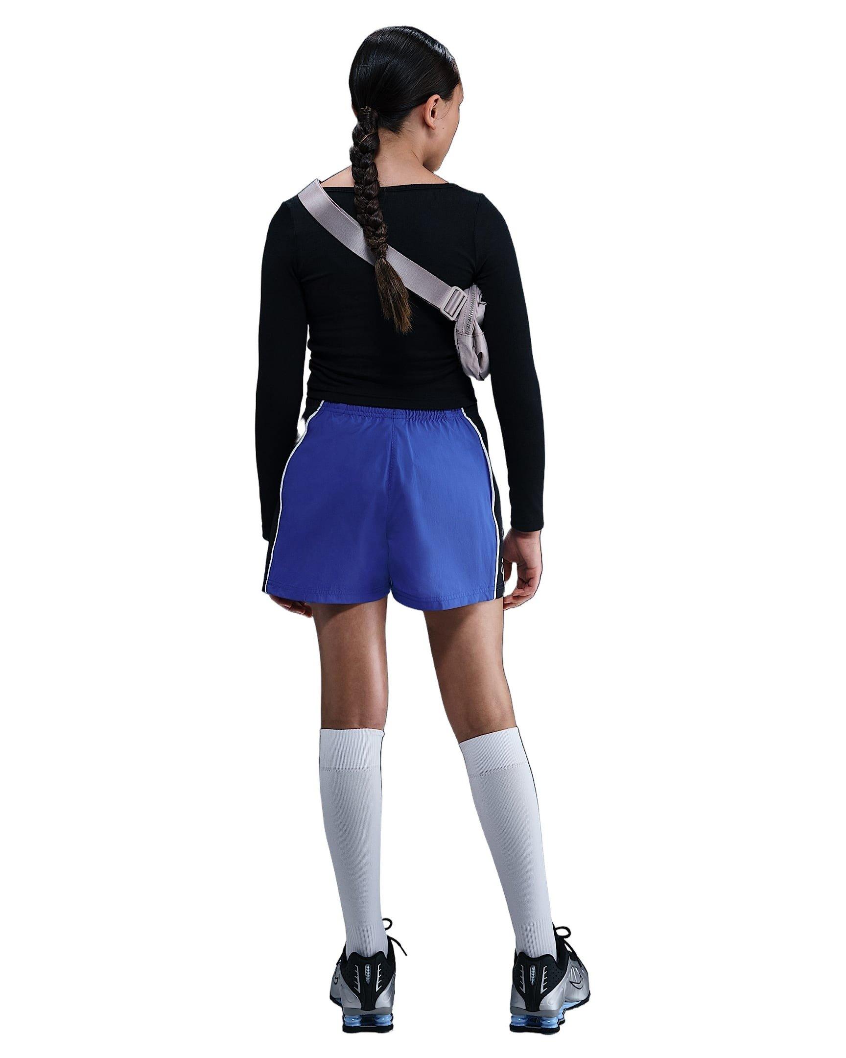 Nike Sportswear Big Girls' Blue Woven Shorts