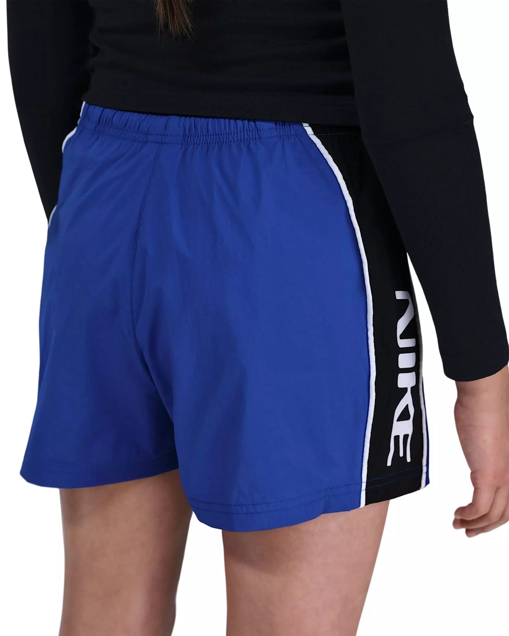 Nike Big Girls' Sportswear Woven Shorts - Blue - BLUE