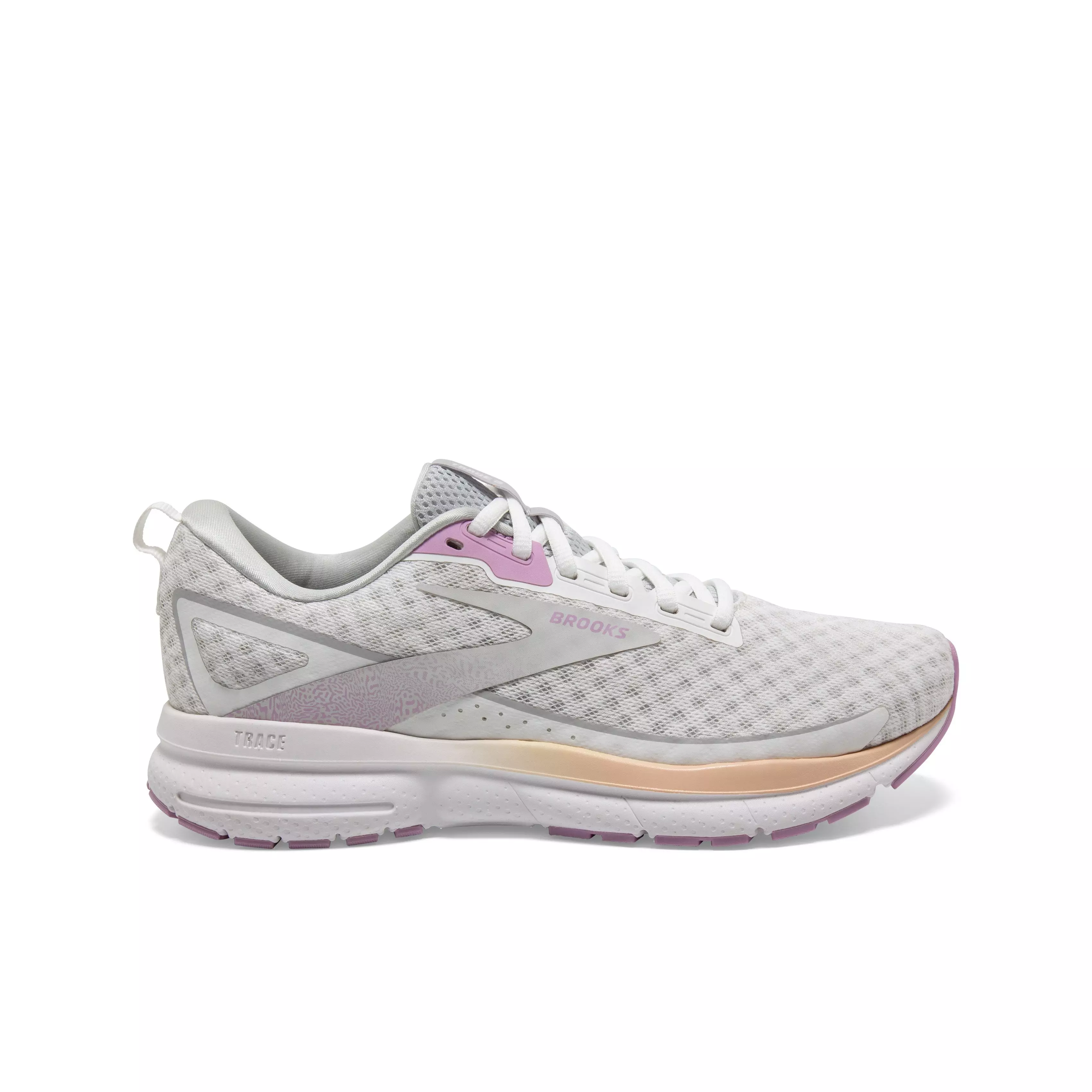 Brooks Trace 3 "White/Orchid/Apricot" Women's Running Shoe - WHITE/ORCHID/APRICOT