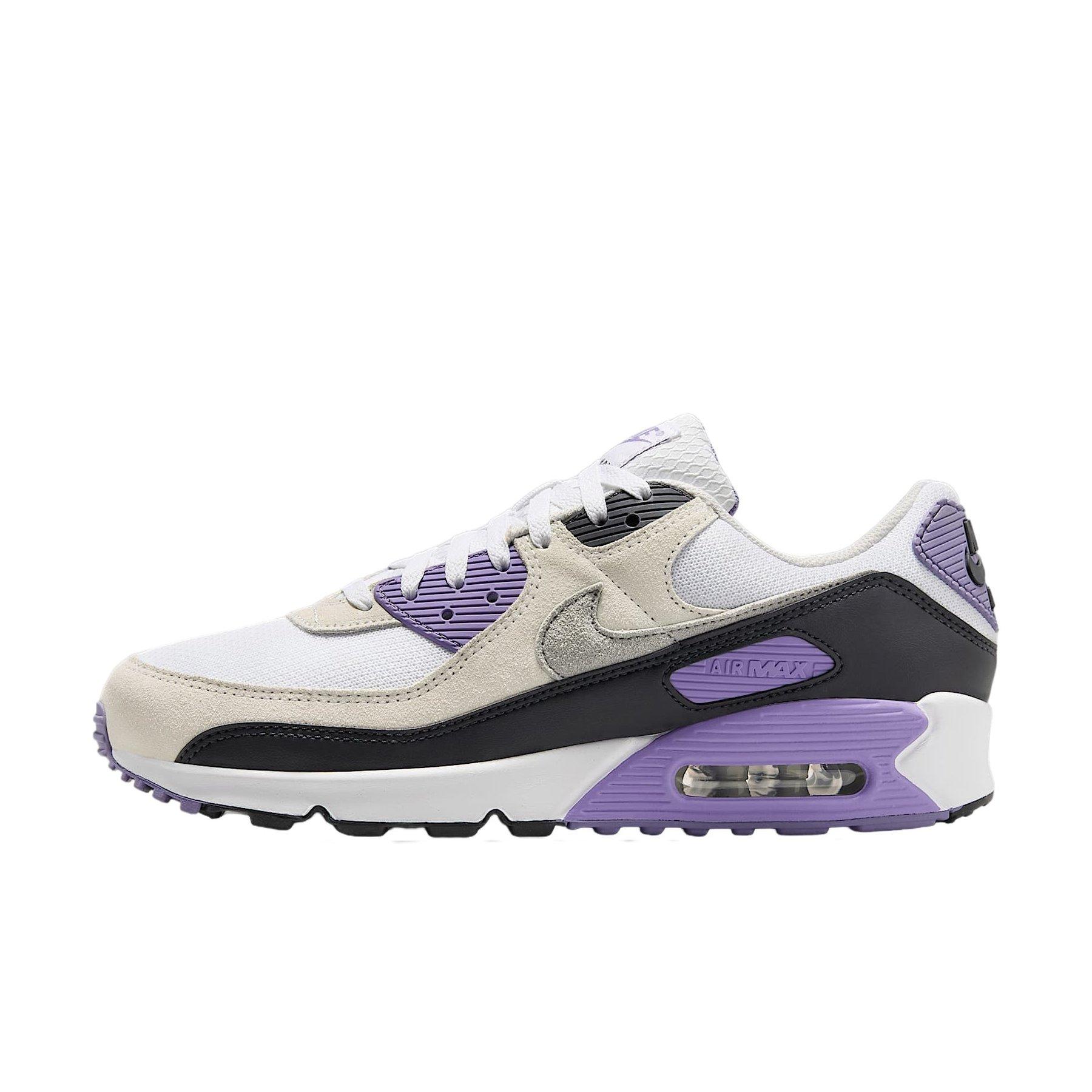 Nike Air Max 90 "White/Dusty Amethyst/Photon Dust/Light Smoke Grey" Men's Shoe - WHITE/AMETHYST/PHOTON/LT GREY Thumbnail View 2