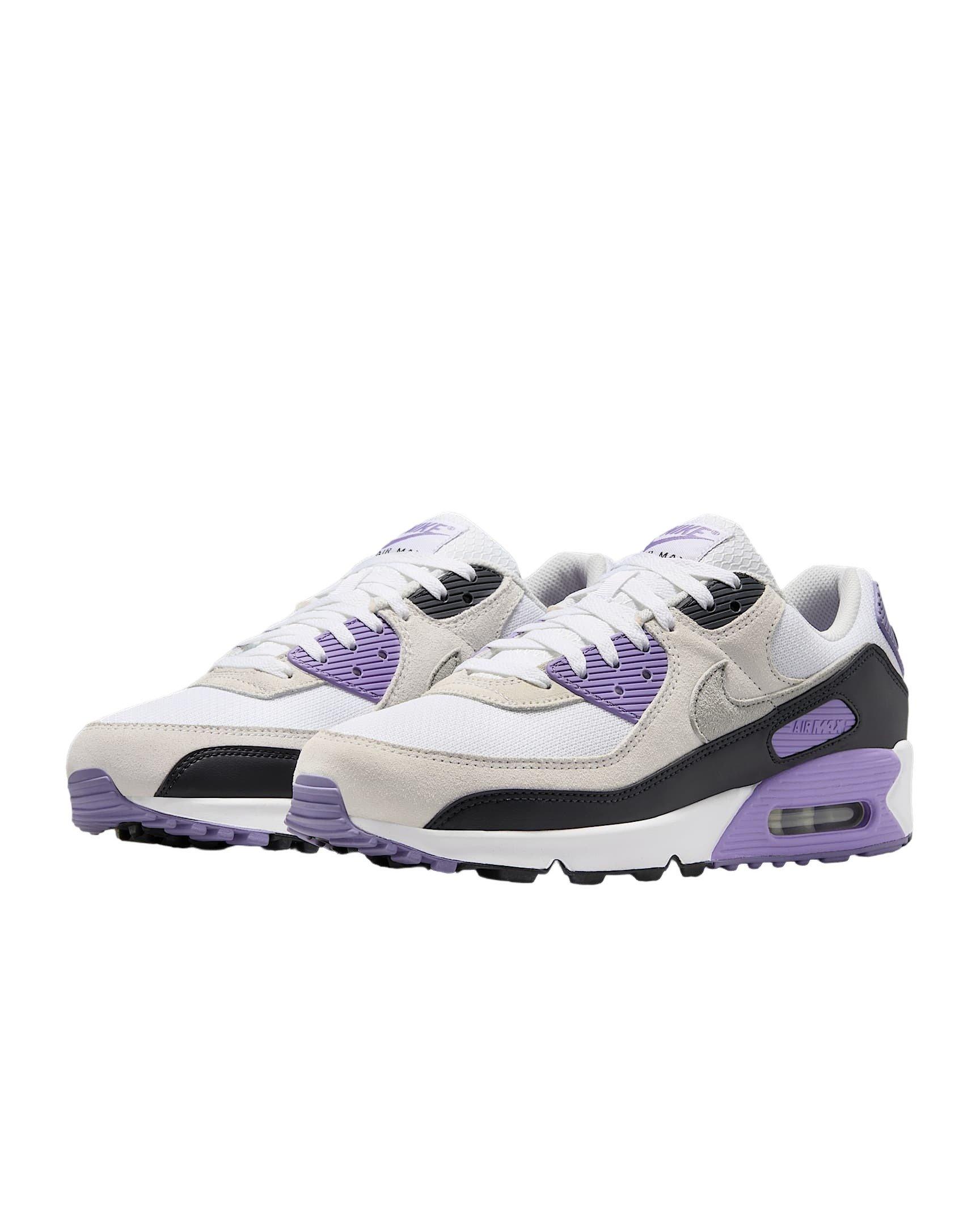 Nike Air Max 90 "White/Dusty Amethyst/Photon Dust/Light Smoke Grey" Men's Shoe - WHITE/AMETHYST/PHOTON/LT GREY Thumbnail View 3