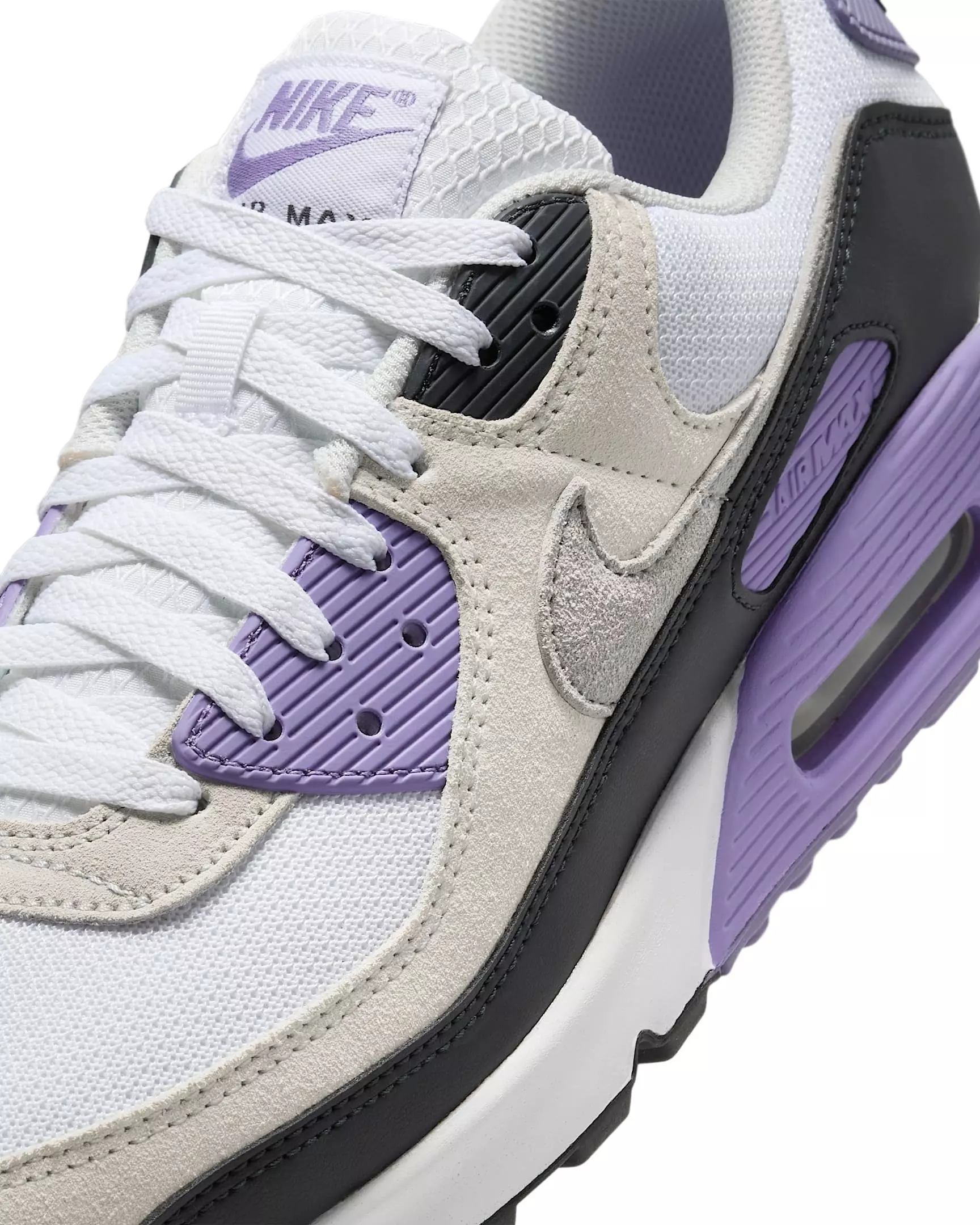 Nike Air Max 90 "White/Dusty Amethyst/Photon Dust/Light Smoke Grey" Men's Shoe - WHITE/AMETHYST/PHOTON/LT GREY