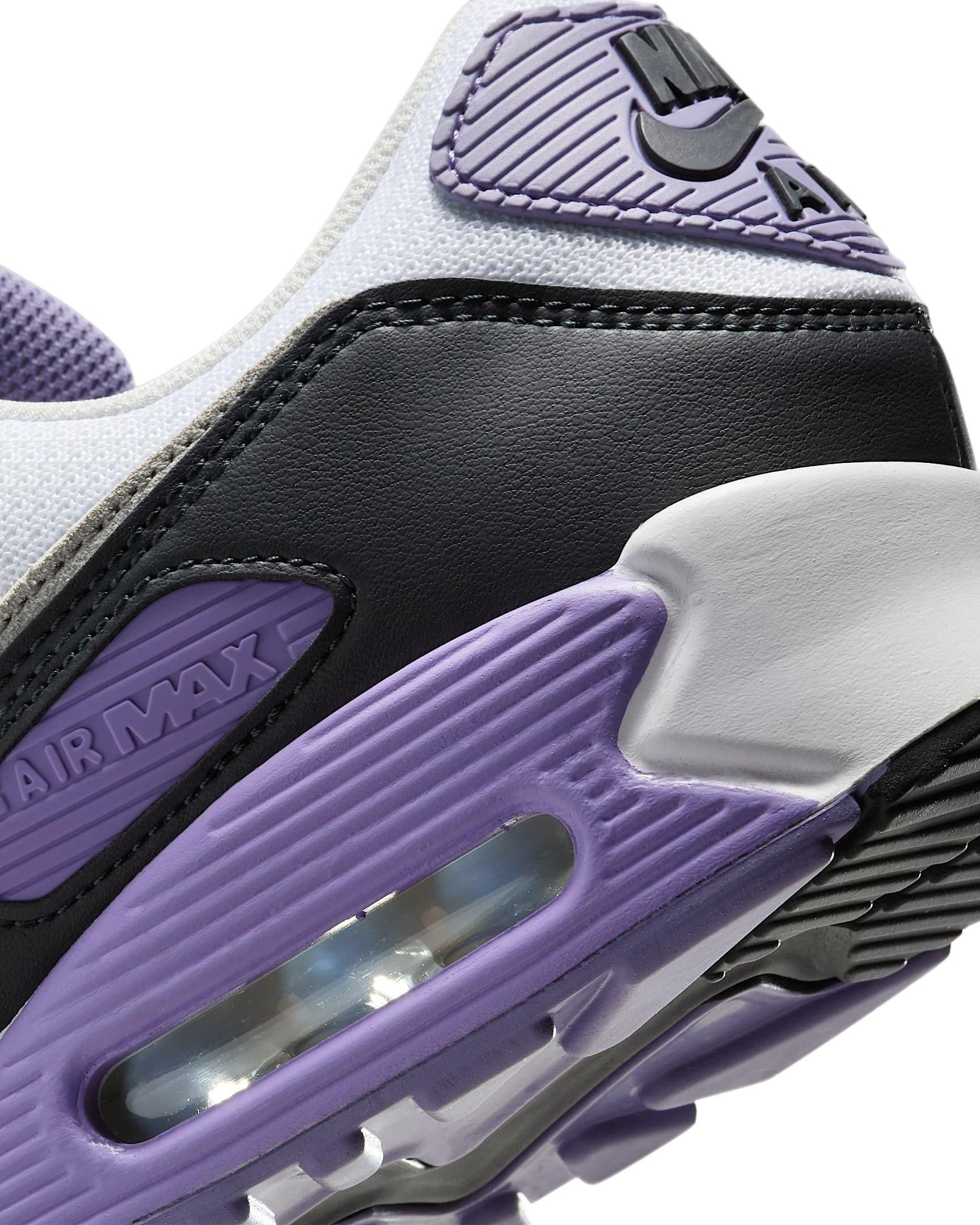 Nike Air Max 90 "White/Dusty Amethyst/Photon Dust/Light Smoke Grey" Men's Shoe - WHITE/AMETHYST/PHOTON/LT GREY Thumbnail View 8
