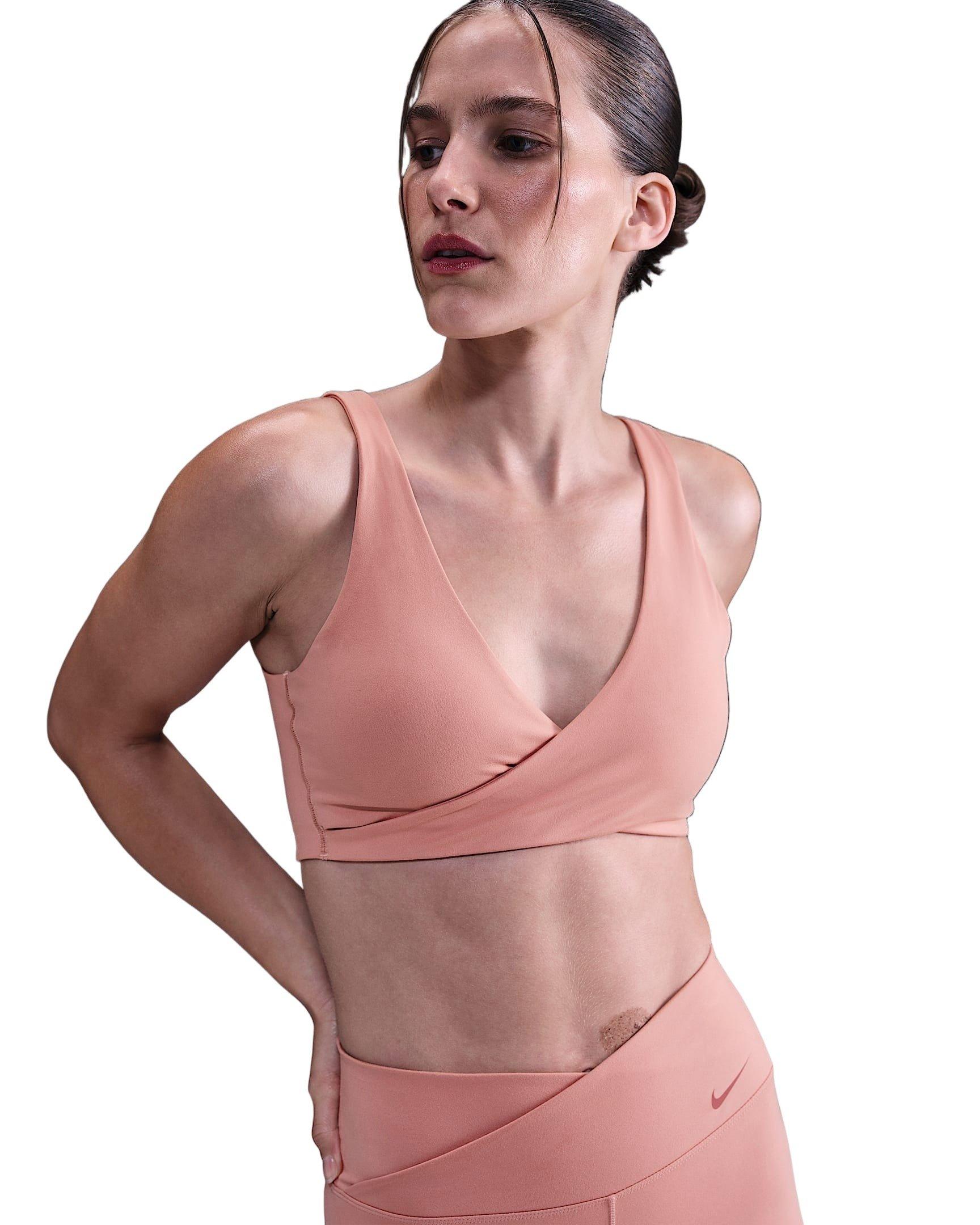 Nike Women's One Padded Sports Bra - Pink - PINK Thumbnail View 1
