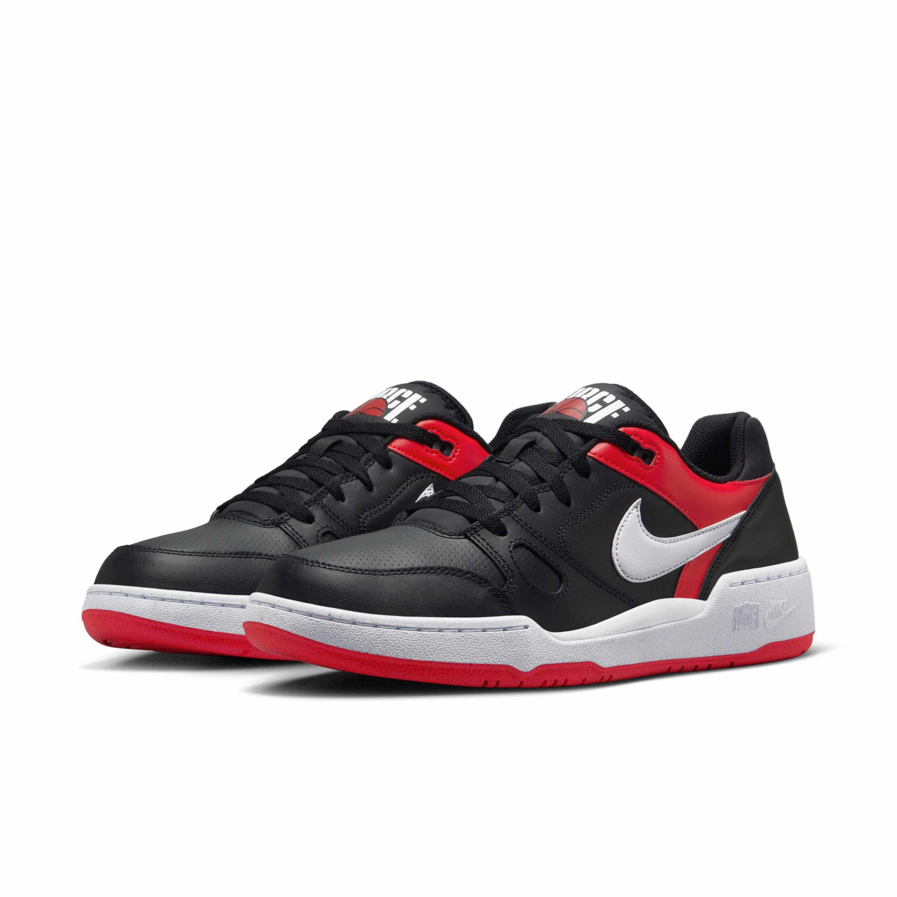 Nike Full Force Low "Black/University Red/White" Men's Shoe - BLACK/RED/WHITE Thumbnail View 3