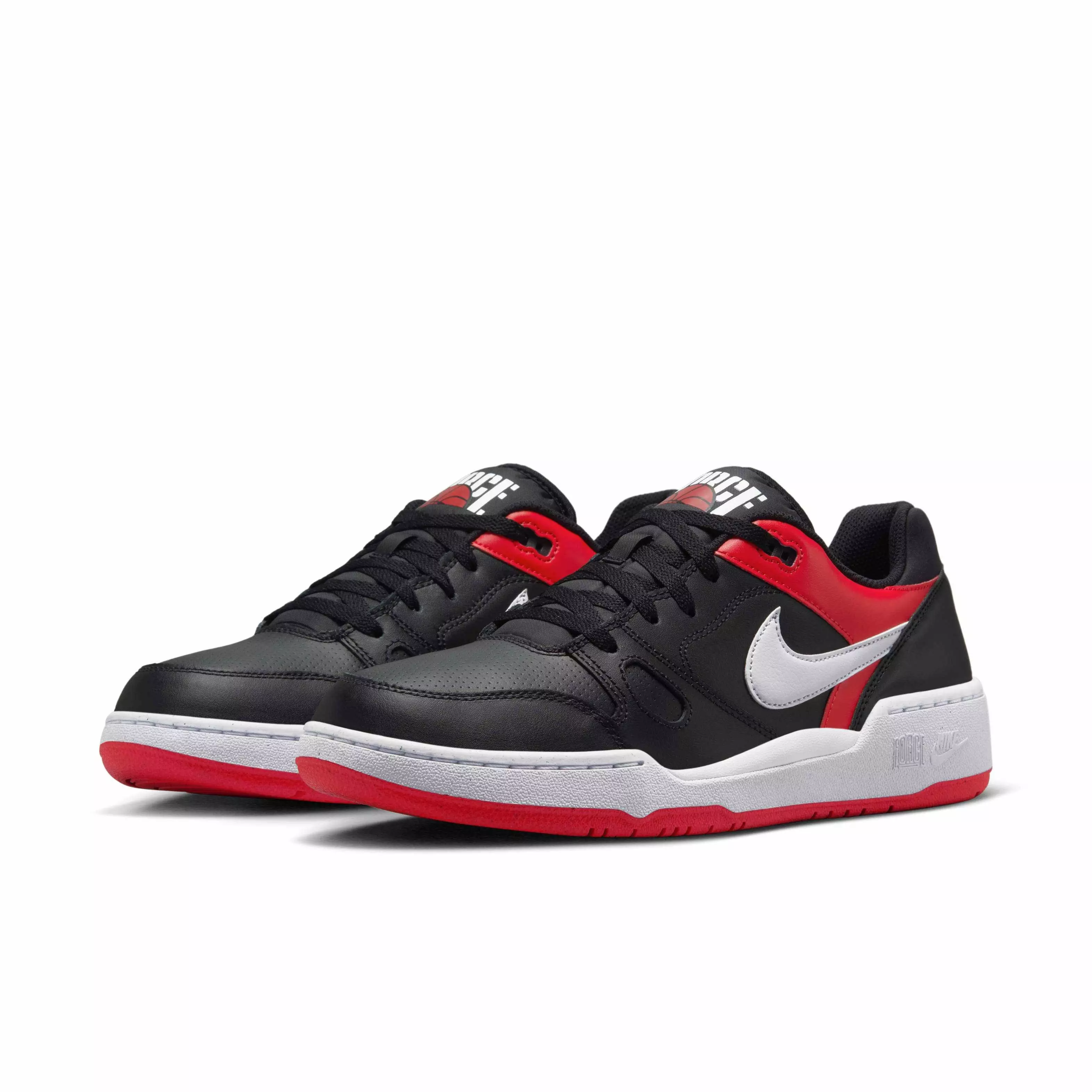 Nike Full Force Low "Black/University Red/White" Men's Shoe - BLACK/RED/WHITE