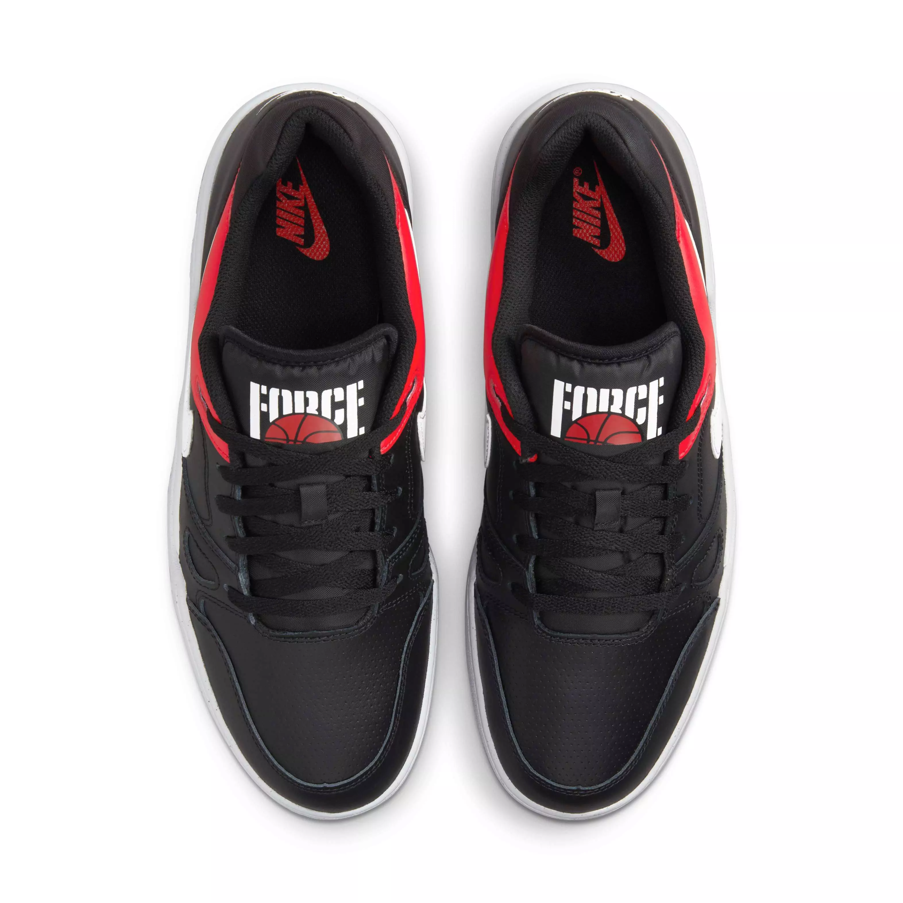 Nike Full Force Low "Black/University Red/White" Men's Shoe - BLACK/RED/WHITE