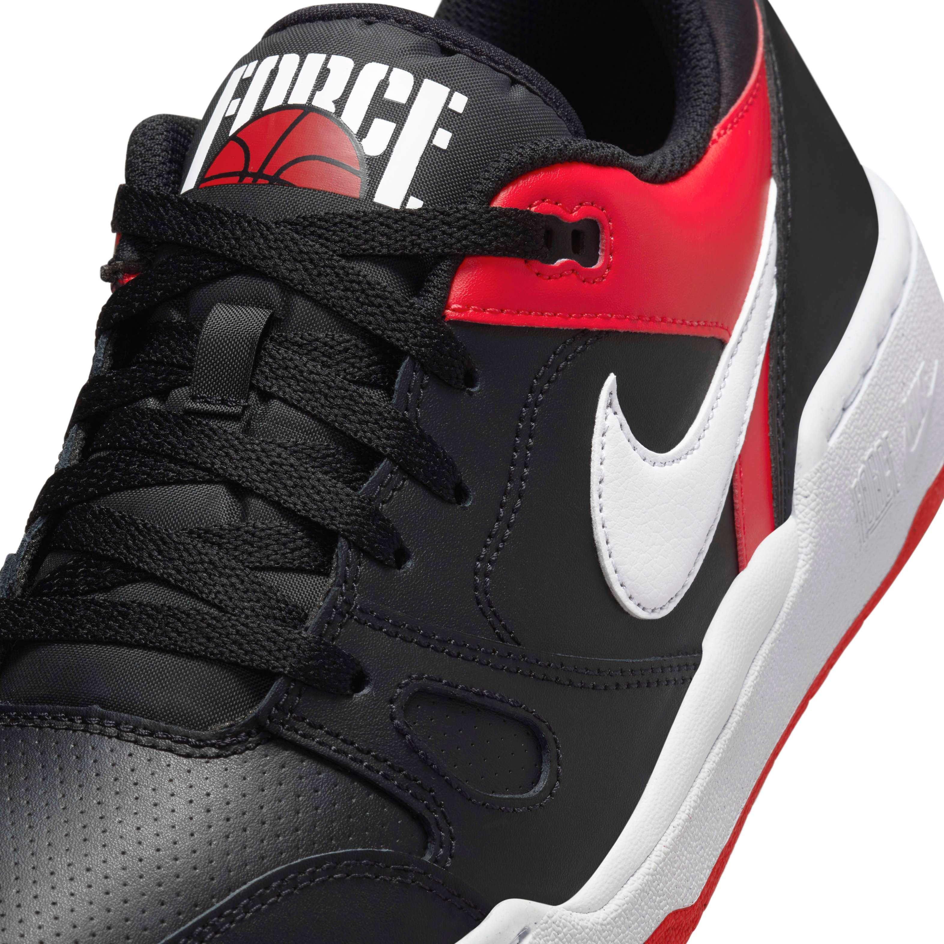 Nike Full Force Low "Black/University Red/White" Men's Shoe - BLACK/RED/WHITE Thumbnail View 7