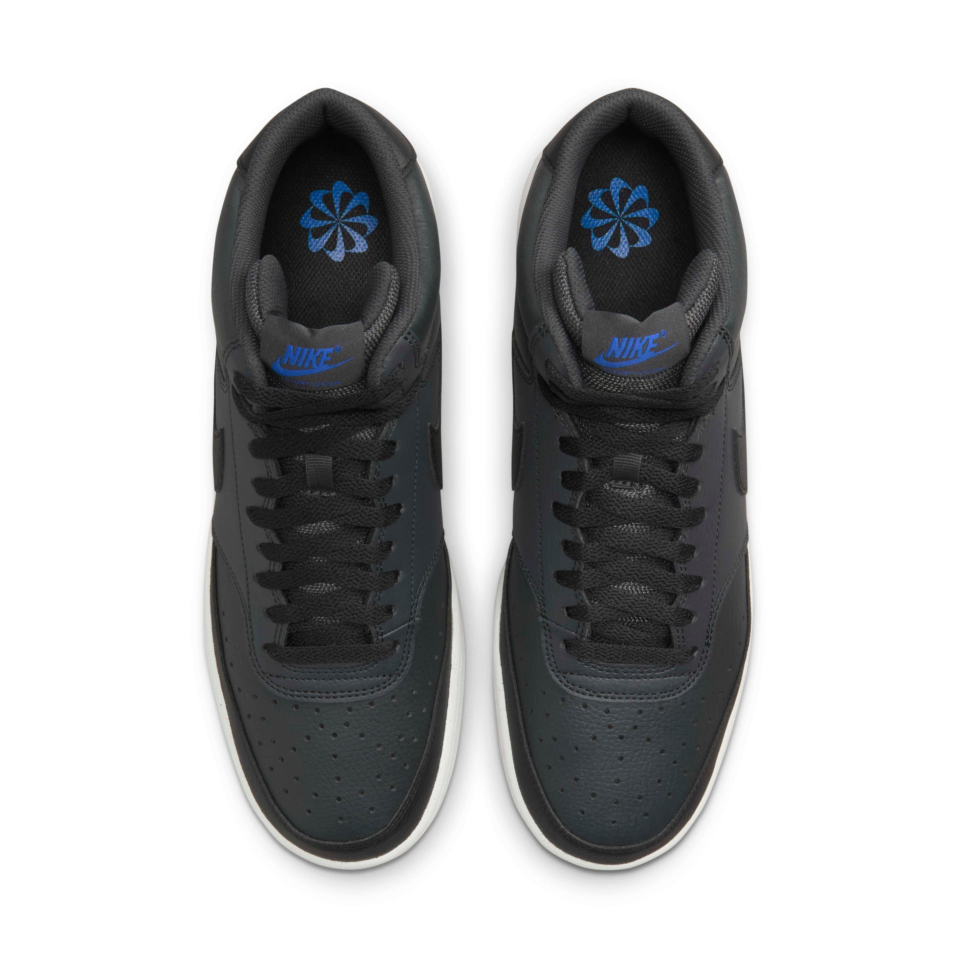 Nike Court Vision Mid Next Nature "Dark Smoke Grey/Off Noir/Racer Blue/Black" Men's Shoe - DK GREY/OFF NOIR/BLUE/BLACK Thumbnail View 4