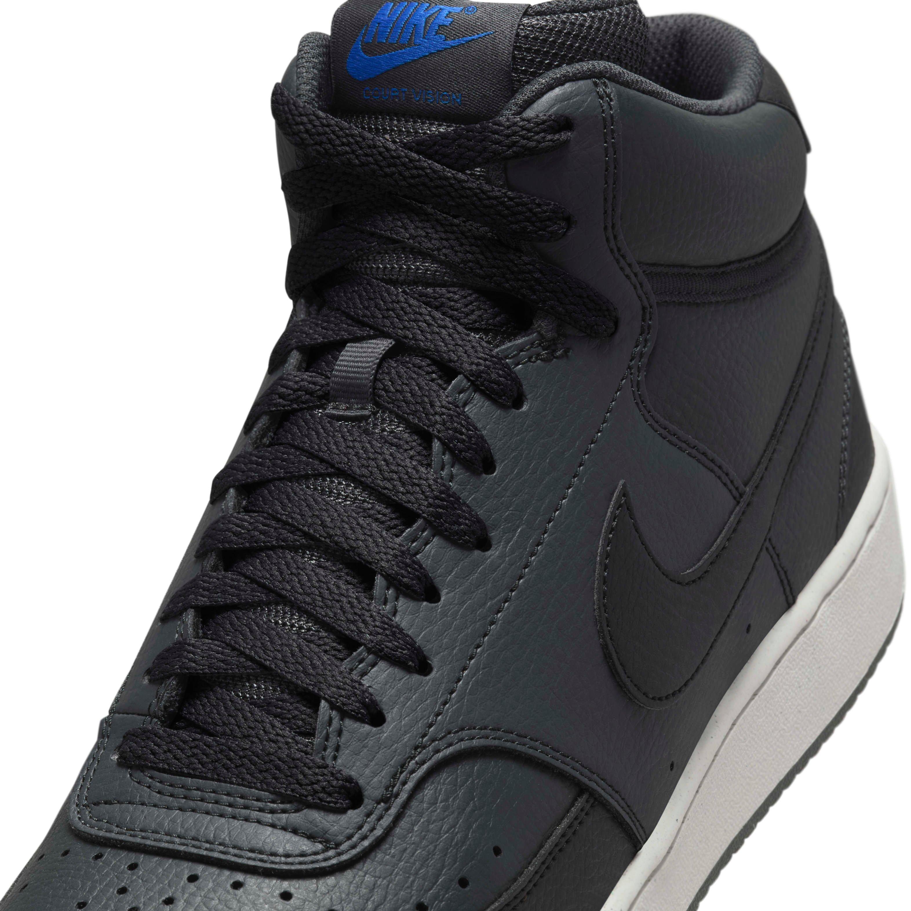 Nike Court Vision Mid Next Nature "Dark Smoke Grey/Off Noir/Racer Blue/Black" Men's Shoe - DK GREY/OFF NOIR/BLUE/BLACK Thumbnail View 7