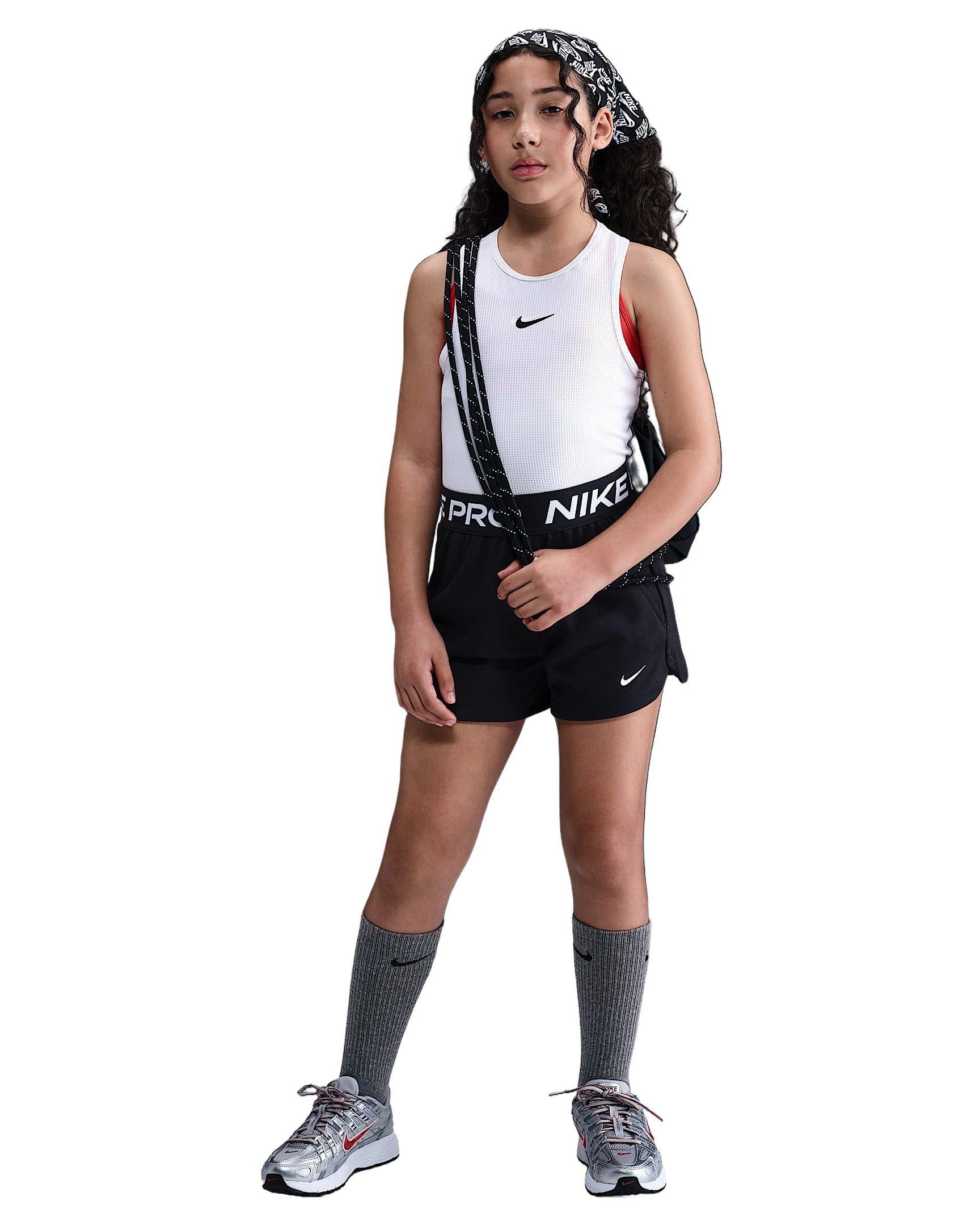Nike Pro Fleece Big Girls' Black Dri-FIT Shorts