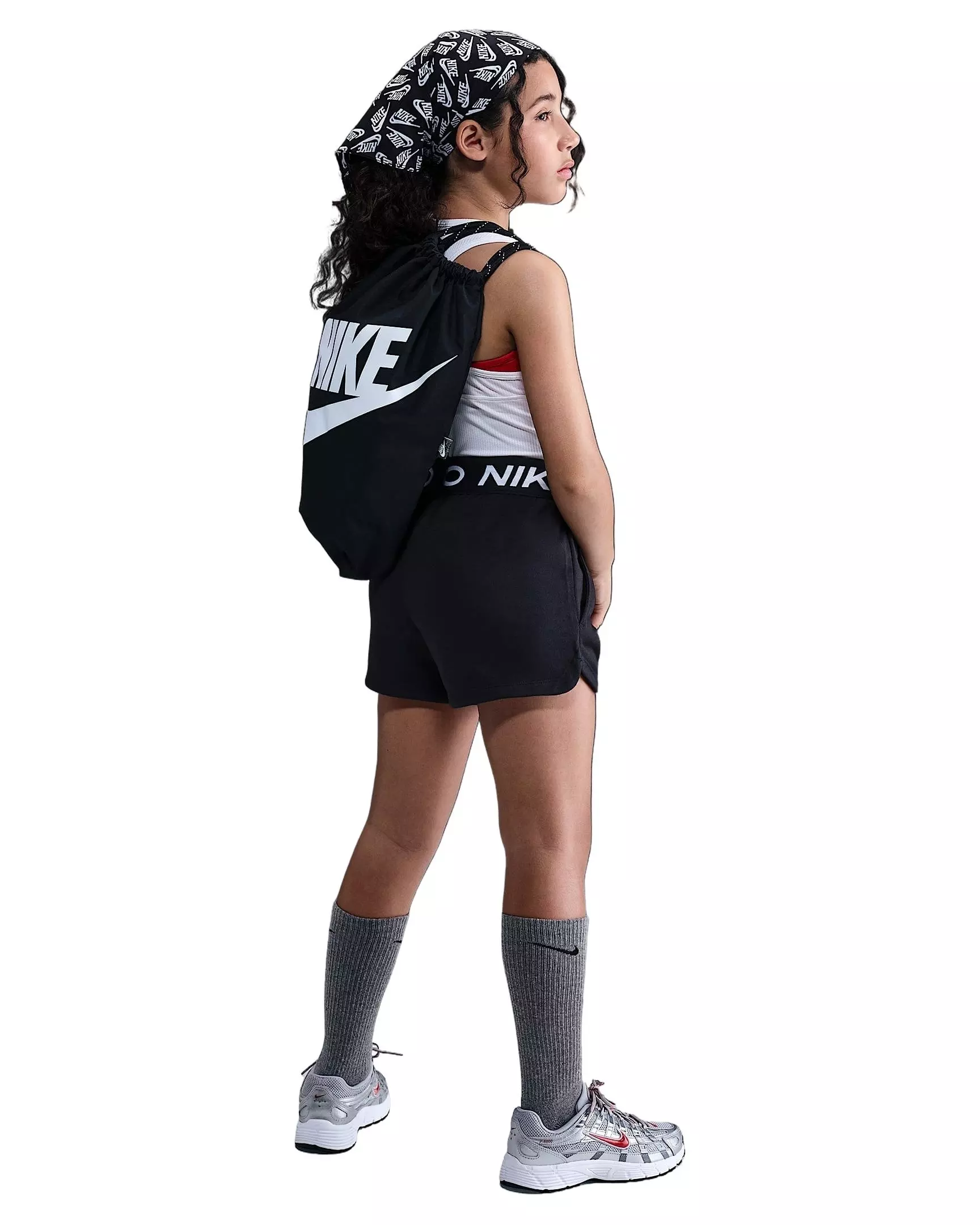 Nike Big Girls' Pro Fleece Dri-FIT Shorts - Black - BLACK