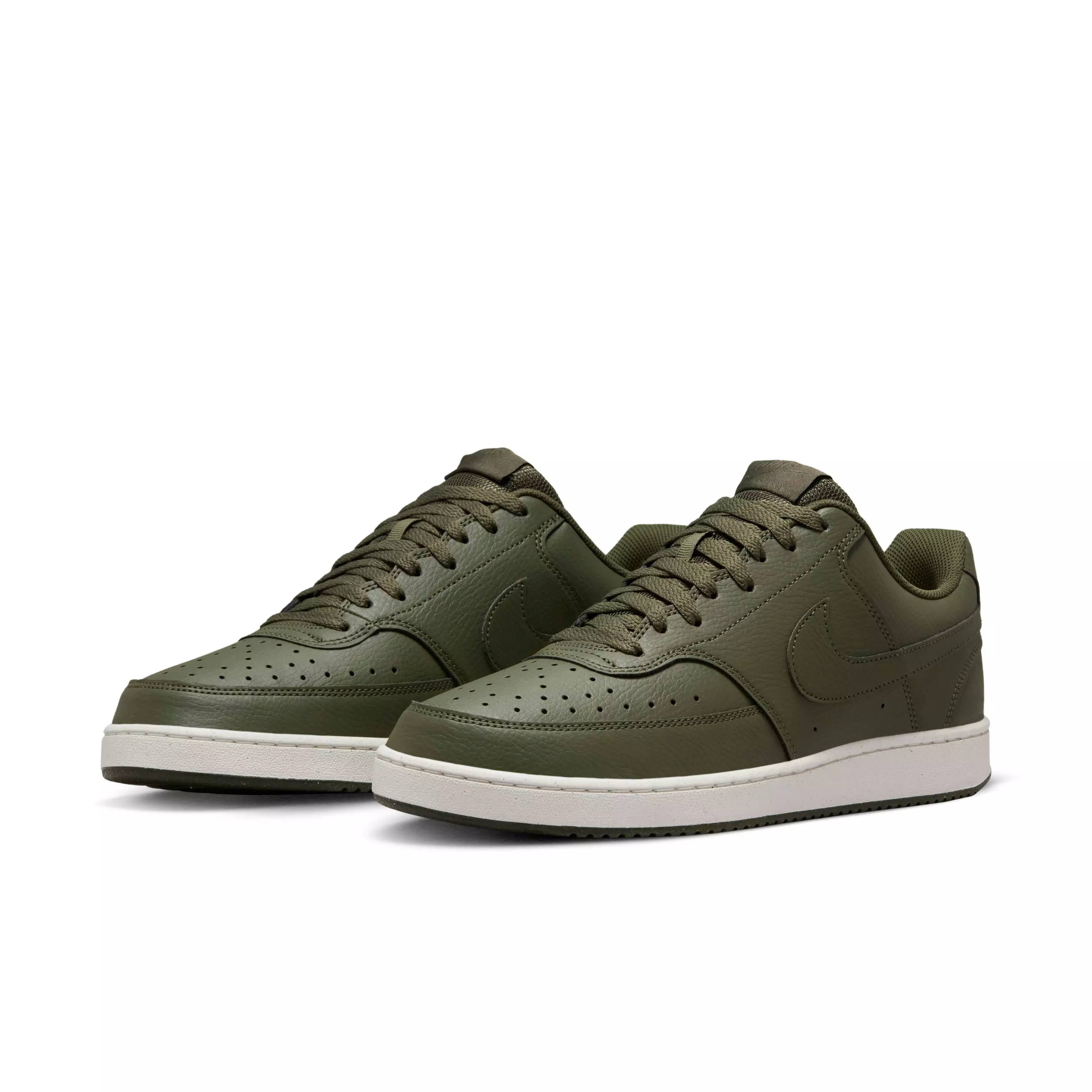 Nike Court Vision Low Next Nature "Cargo Khaki/Sail/Cargo Khaki" Men's Shoe - KHAKI/SAIL/KHAKI
