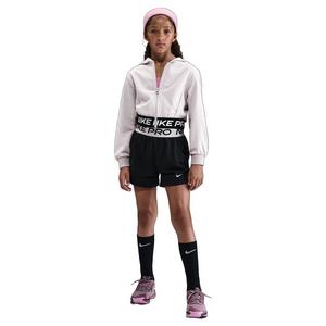 Nike Big Girls' Pro Fleece Dri-FIT Shorts - Black/Purple