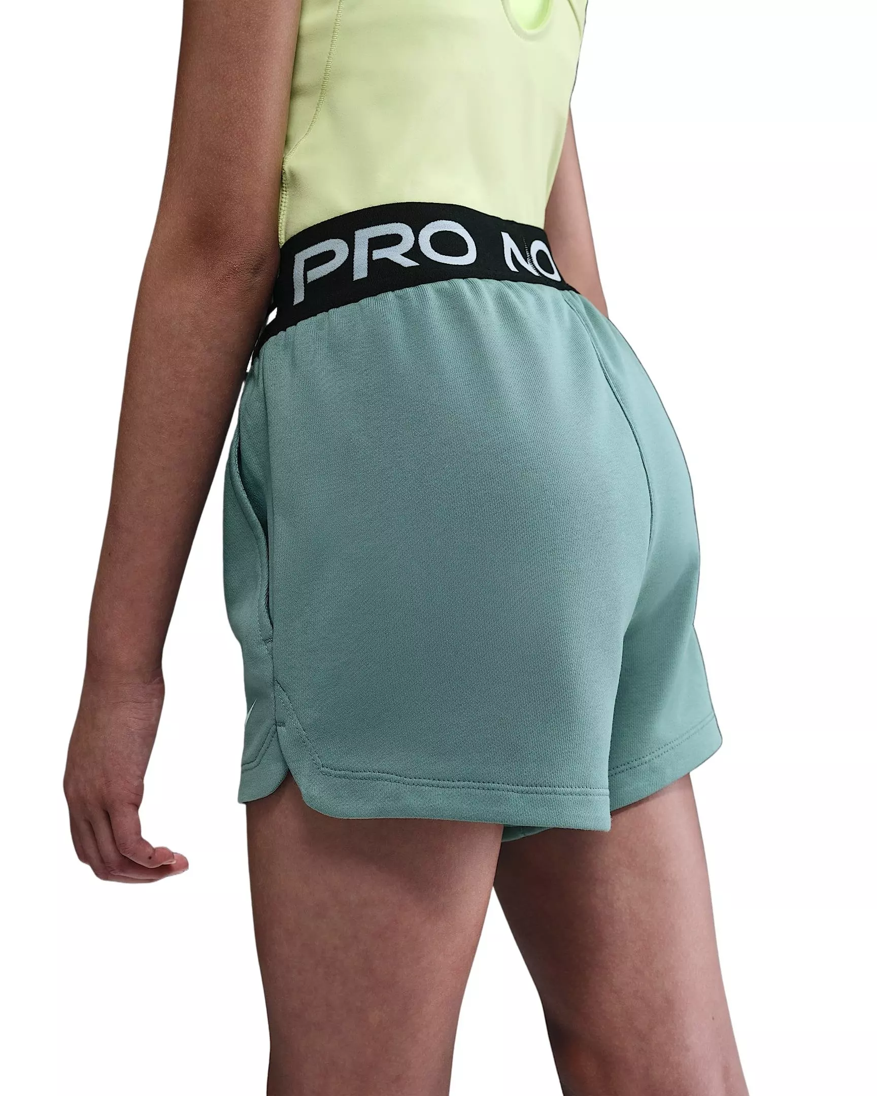 Nike Big Girls' Pro Fleece Dri-FIT Shorts - Green - GREEN