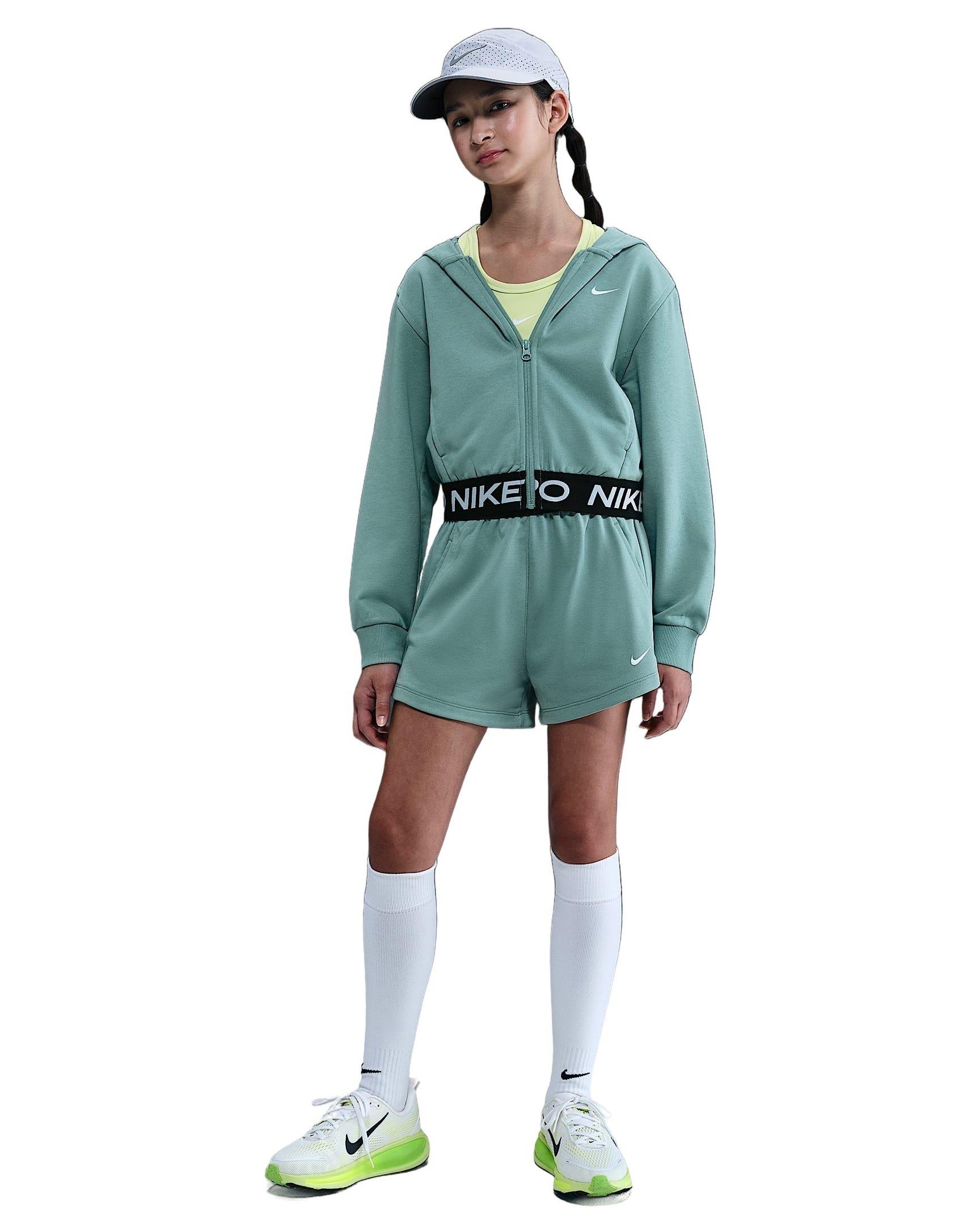 Nike Pro Fleece Big Girls' Green Dri-FIT Shorts