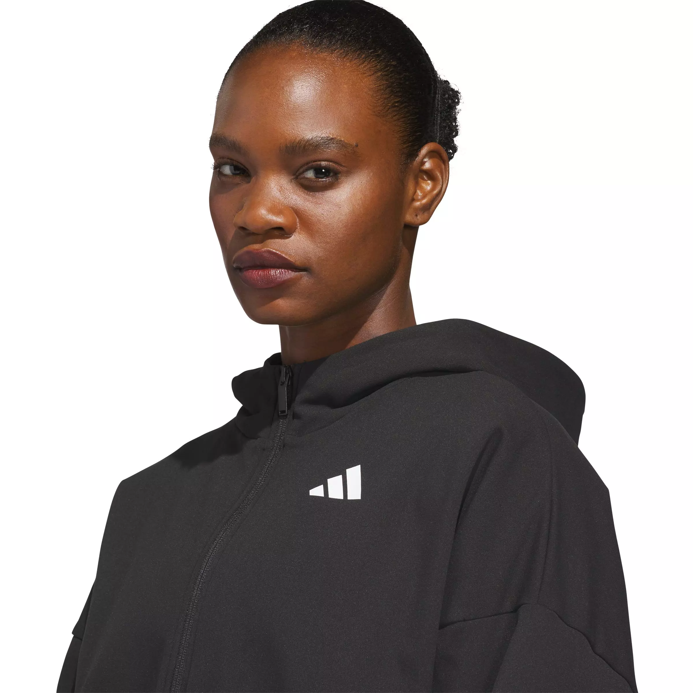 adidas Women's Crazy Warm Fleece Full Zip Jacket - Black - BLACK
