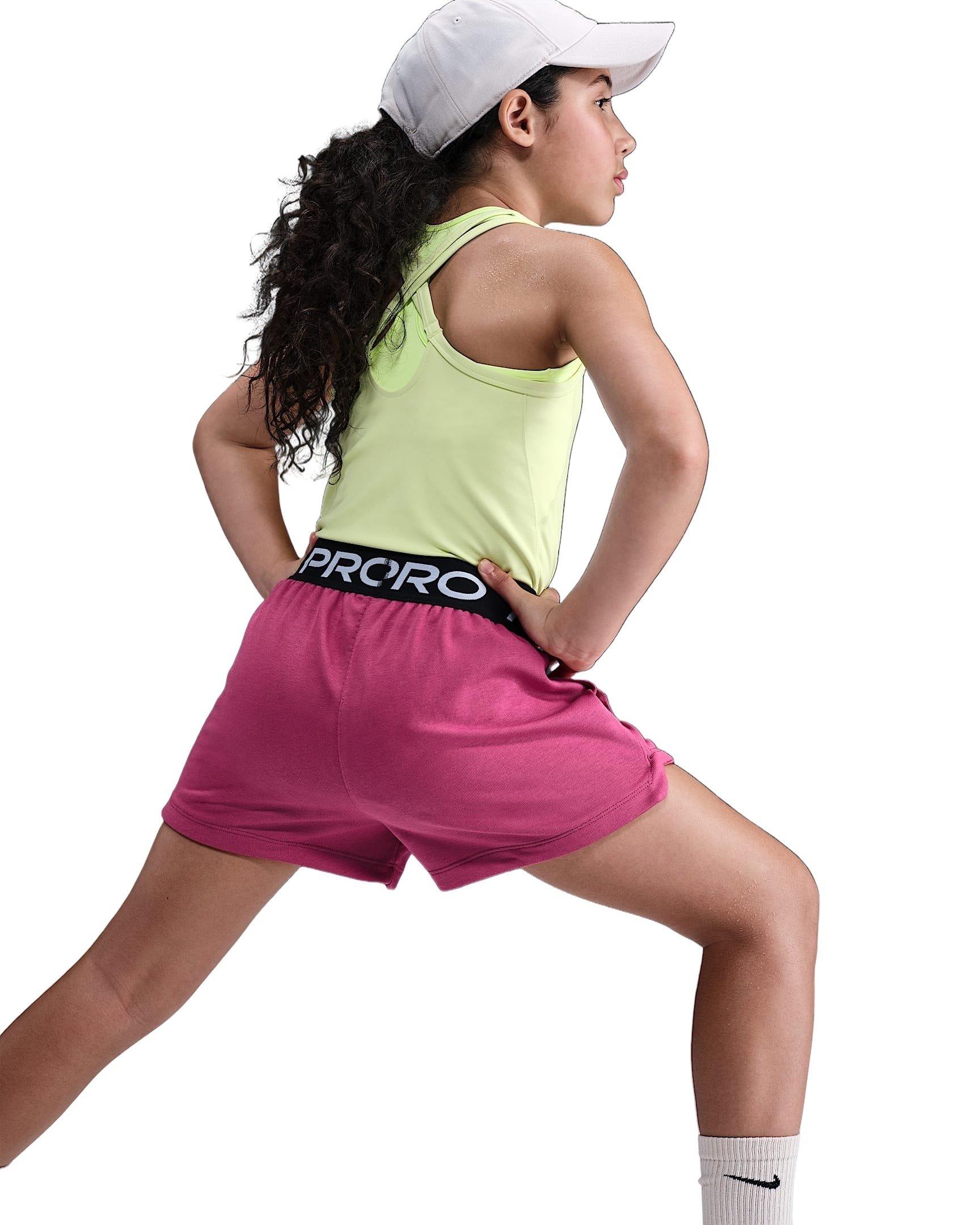 Nike Pro Fleece Big Girls' Purple Dri-FIT Shorts