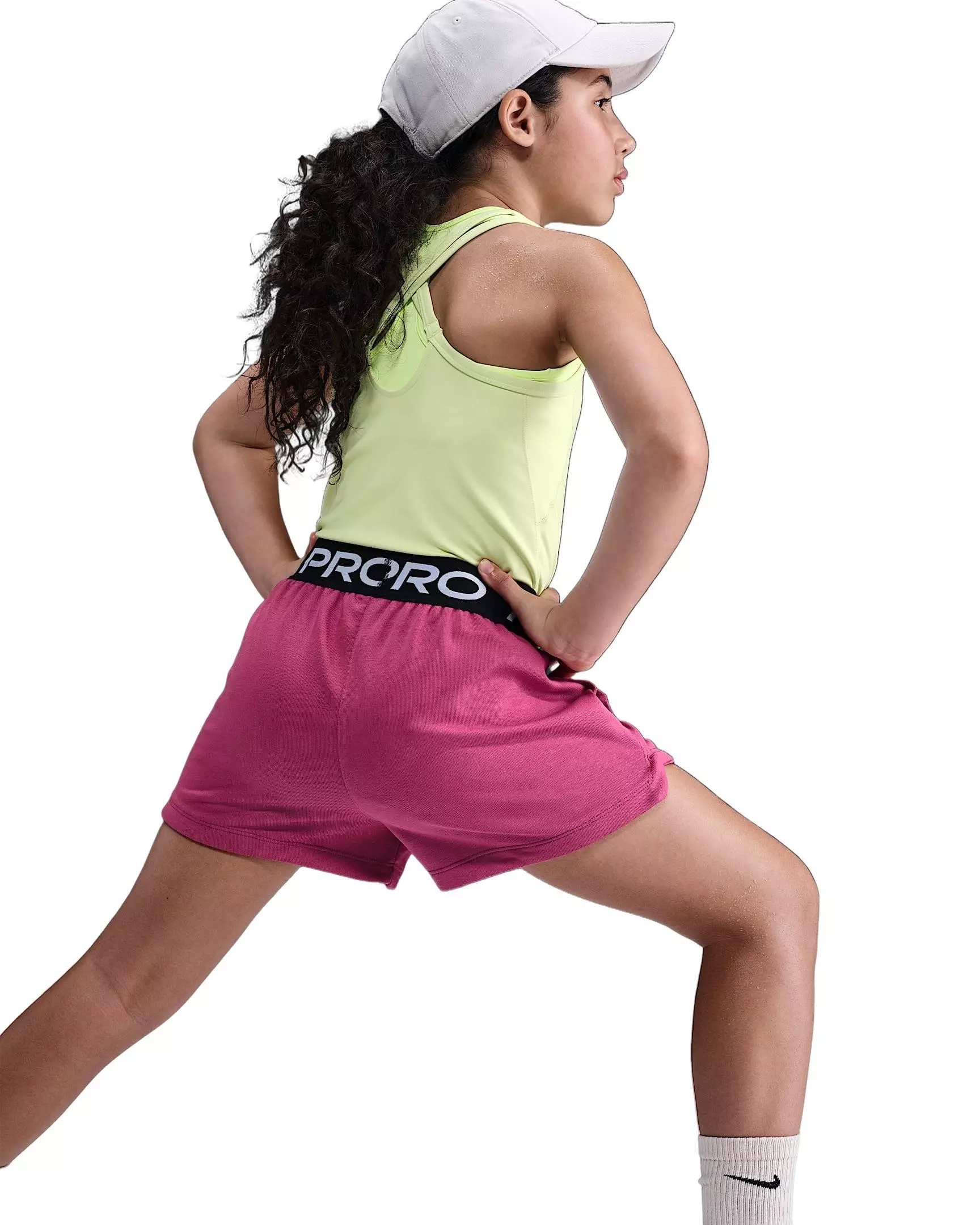 Nike Big Girls' Pro Fleece Dri-FIT Shorts - Purple - PURPLE