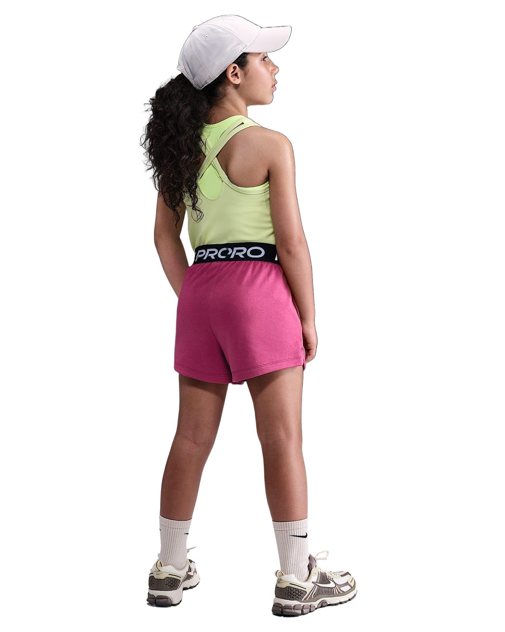 Nike Pro Fleece Big Girls' Purple Dri-FIT Shorts