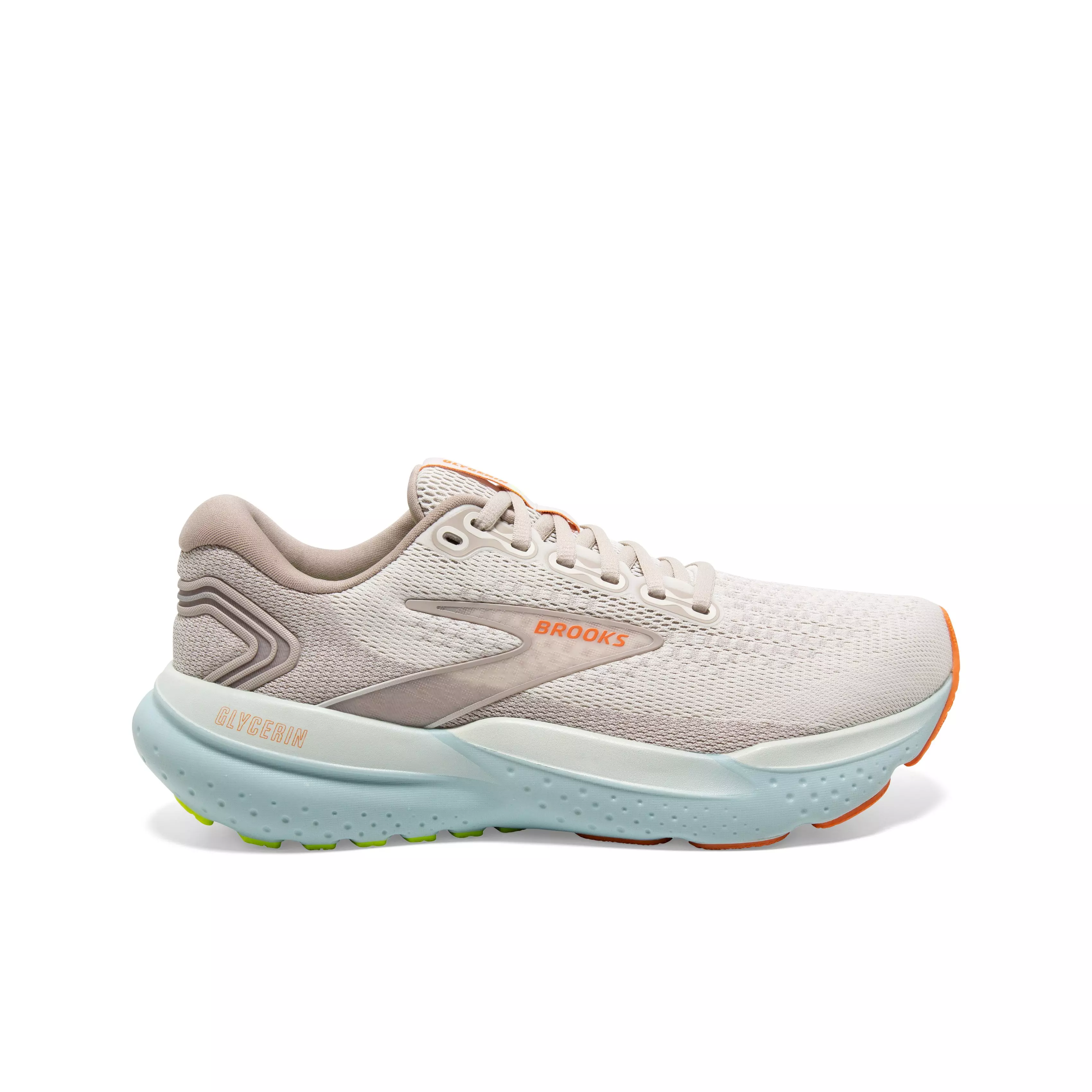 Brooks Glycerin 21 "Coconut/Aqua/Autumn Sunset" Women's Wide Running Shoe - COCONUT/AQUA/AUTUMN SUNSET
