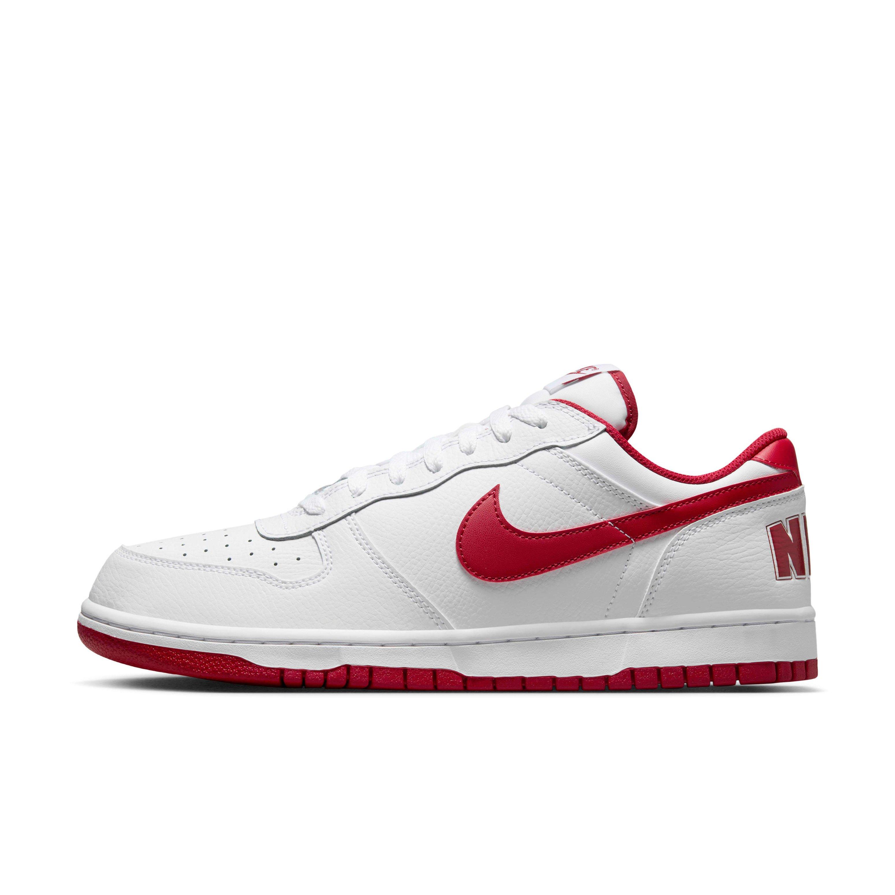 Nike Men's Color Block Low Casual Sneakers - White/Gym Red