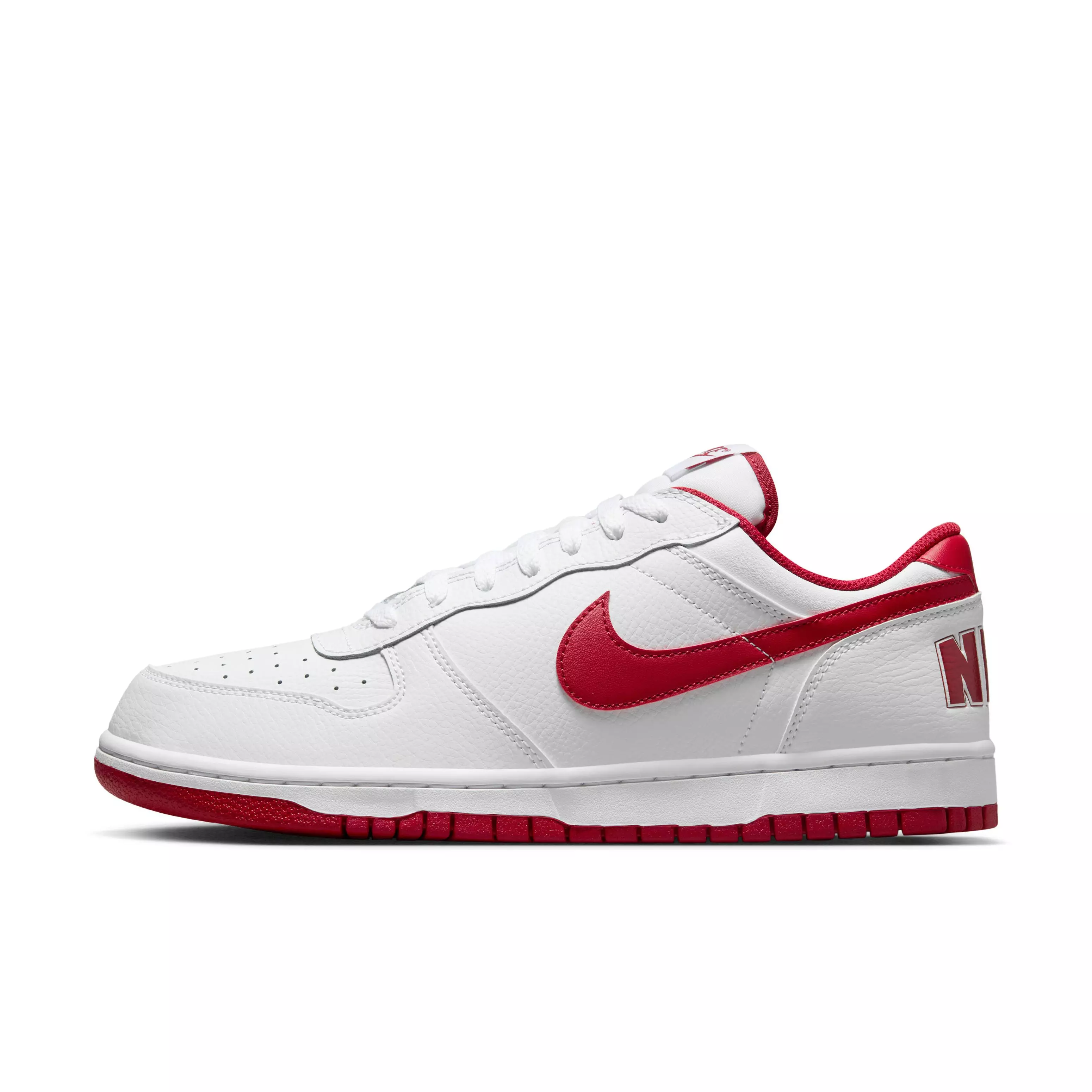 Nike Big Low "White/Gym Red" Men's Shoe - WHITE/RED
