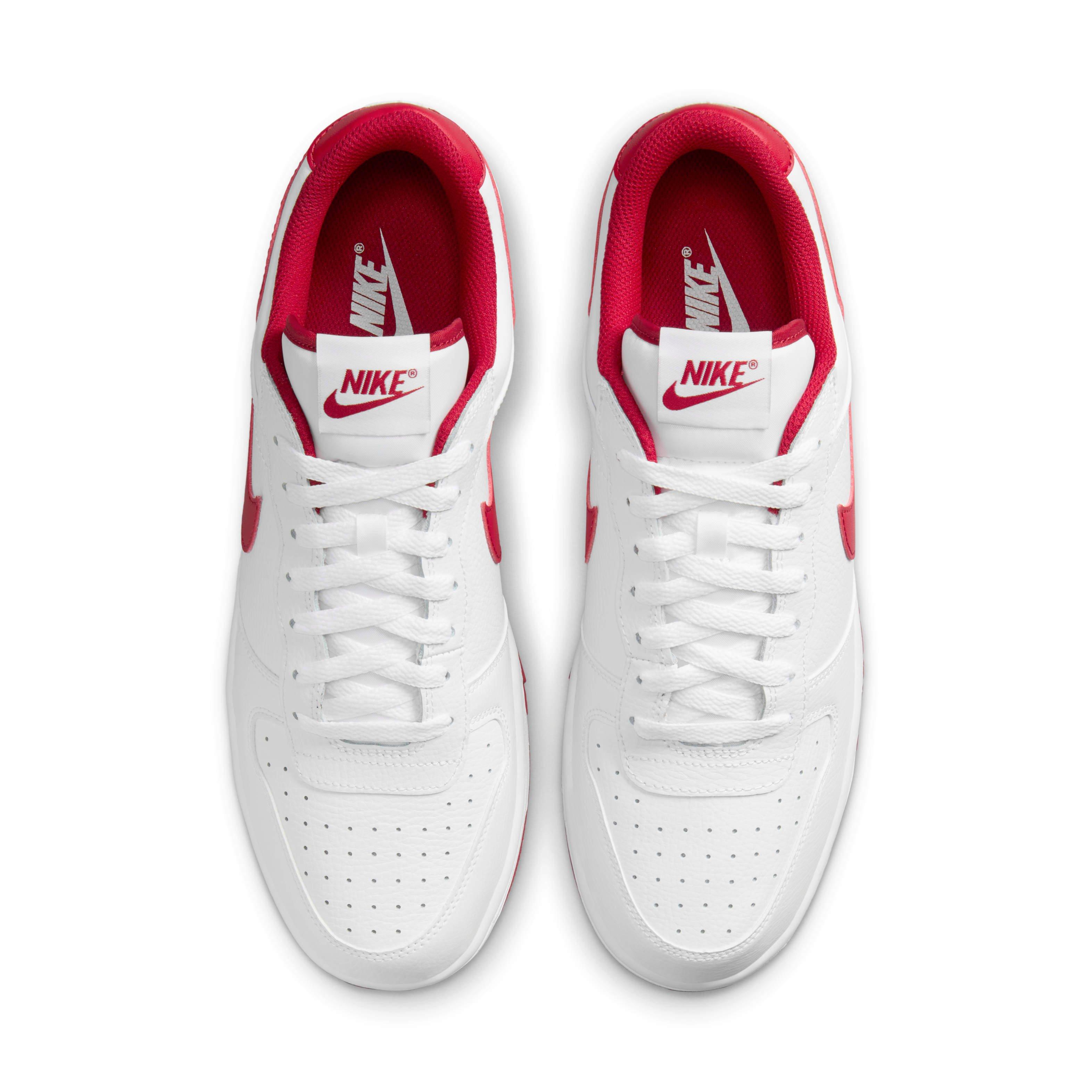 Nike Big Low "White/Gym Red" Men's Shoe - WHITE/RED Thumbnail View 4