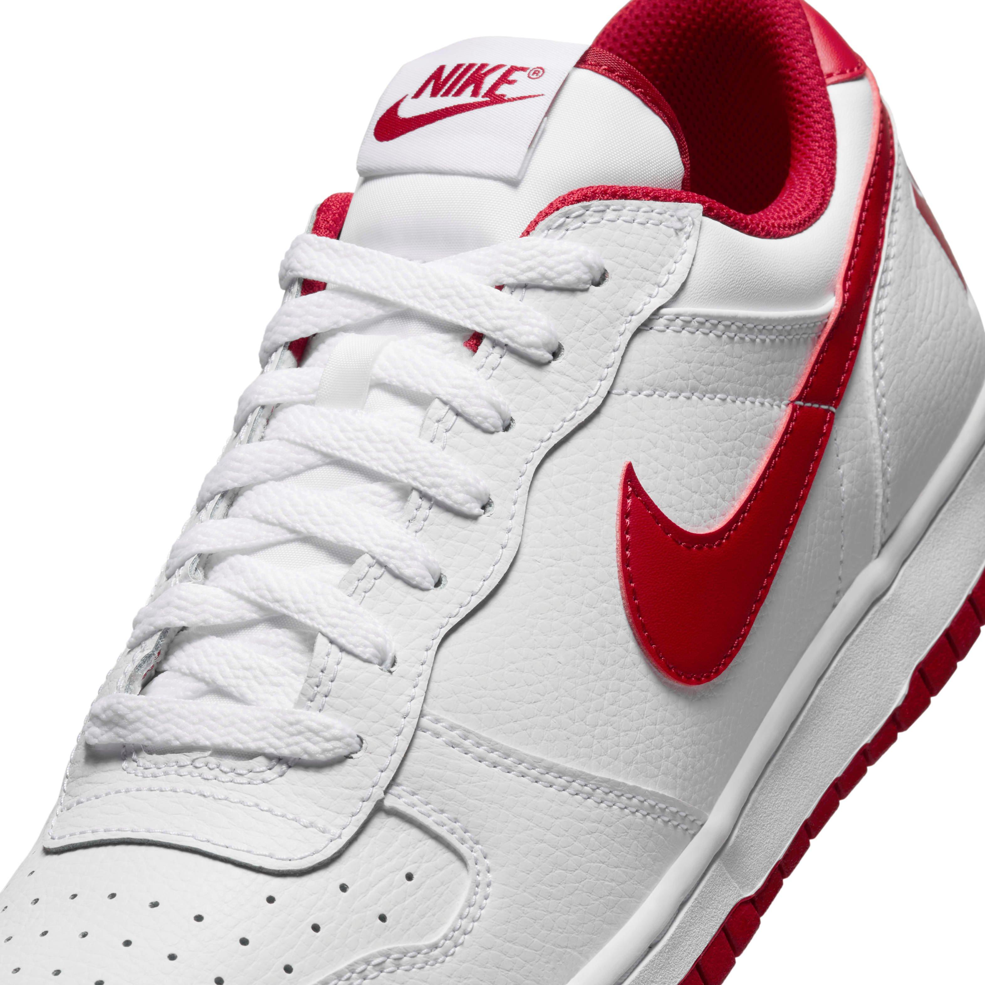 Nike Big Low "White/Gym Red" Men's Shoe - WHITE/RED Thumbnail View 7