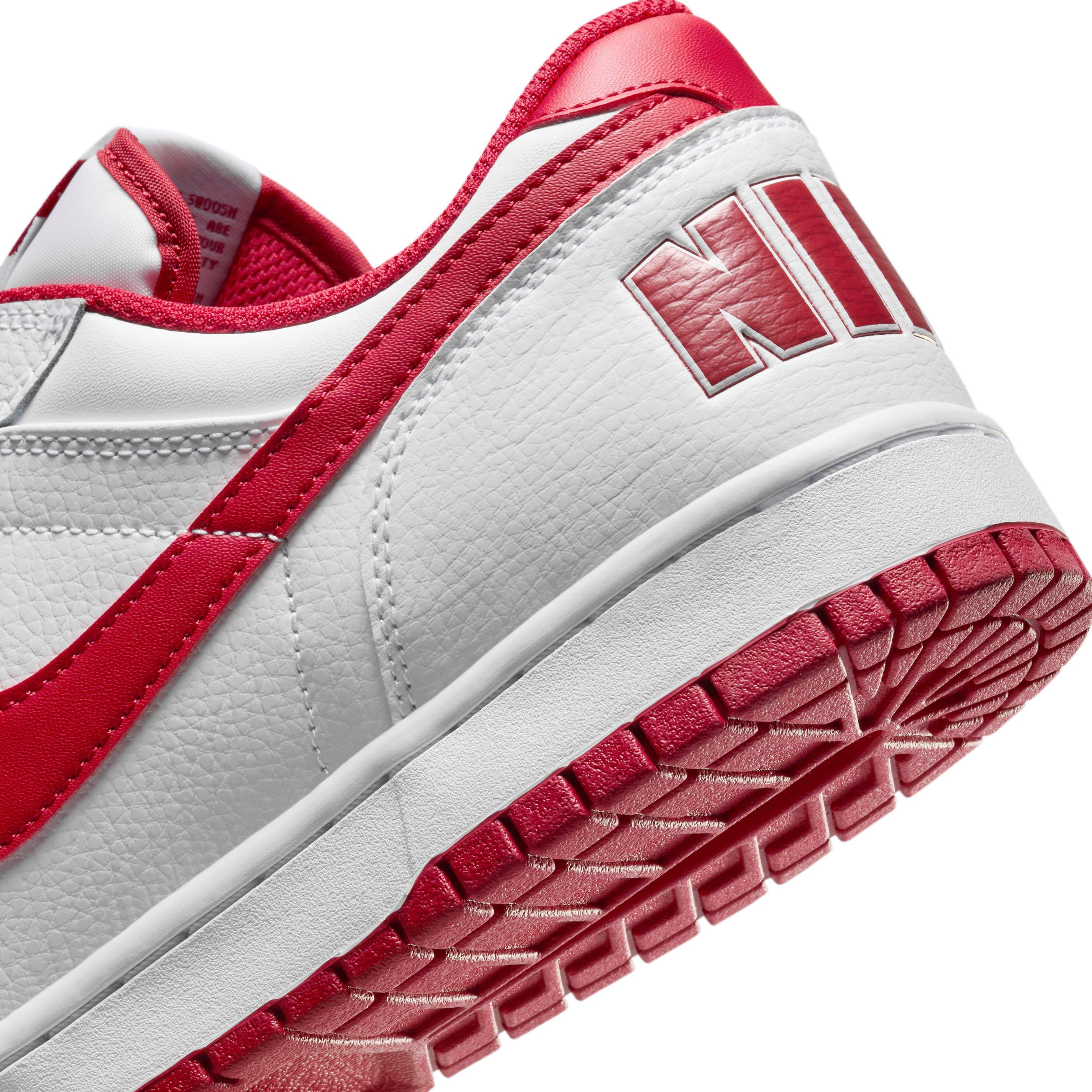 Nike Big Low "White/Gym Red" Men's Shoe - WHITE/RED Thumbnail View 8