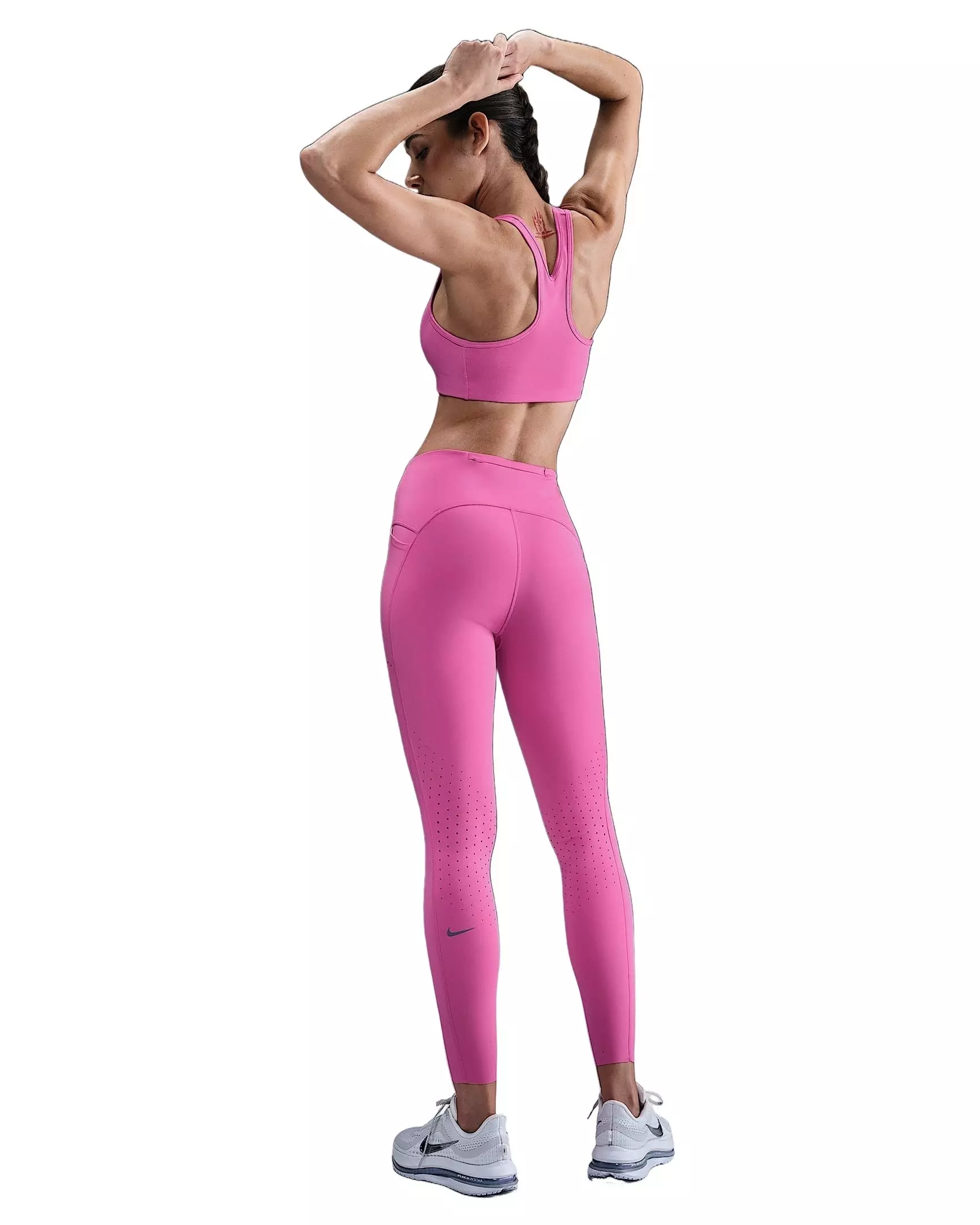 Nike Women's Swift High-Waisted 7/8 Running Leggings with Pockets - Pink - PINK