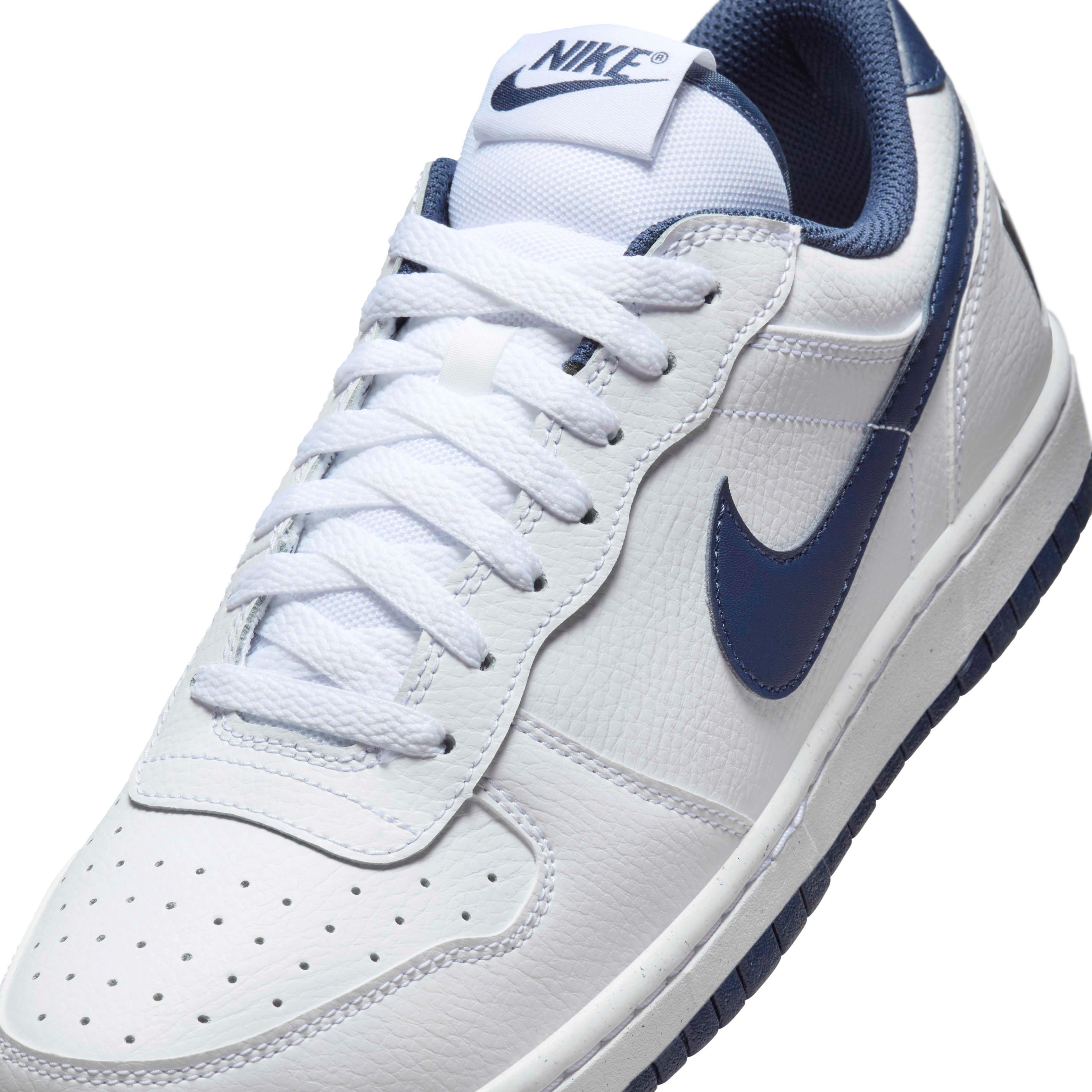 Nike Big Low "White/Midnight Navy" Men's Shoe - WHITE/NAVY Thumbnail View 7