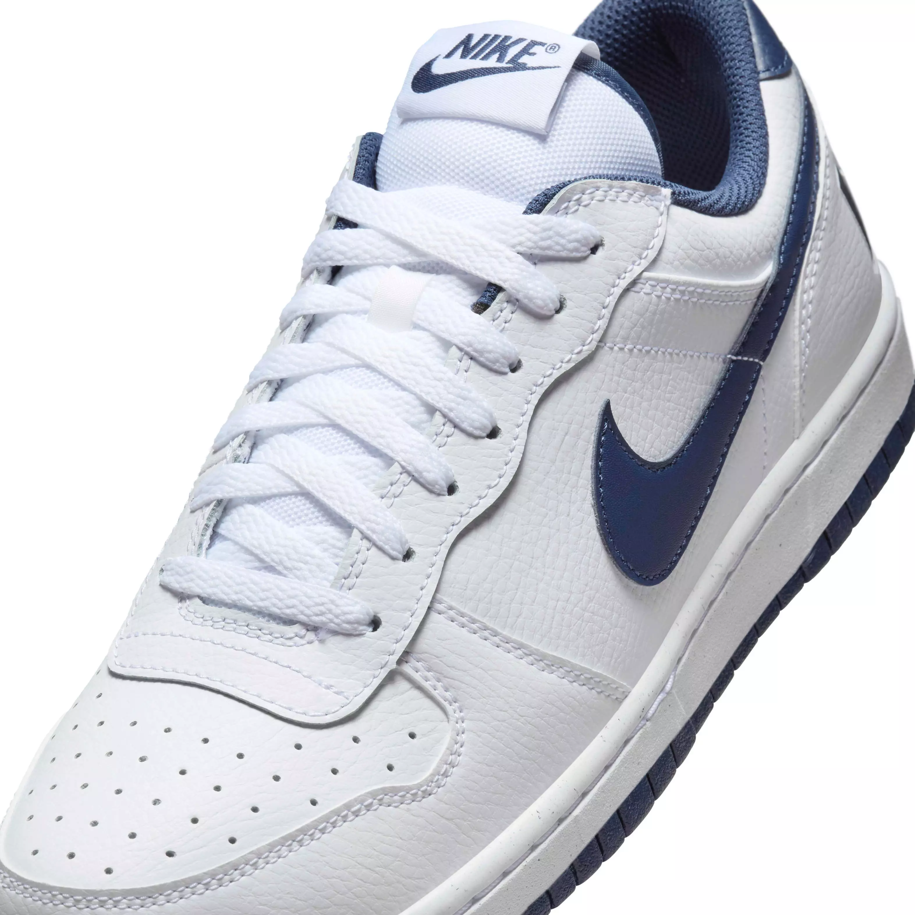 Nike Big Low "White/Midnight Navy" Men's Shoe - WHITE/NAVY