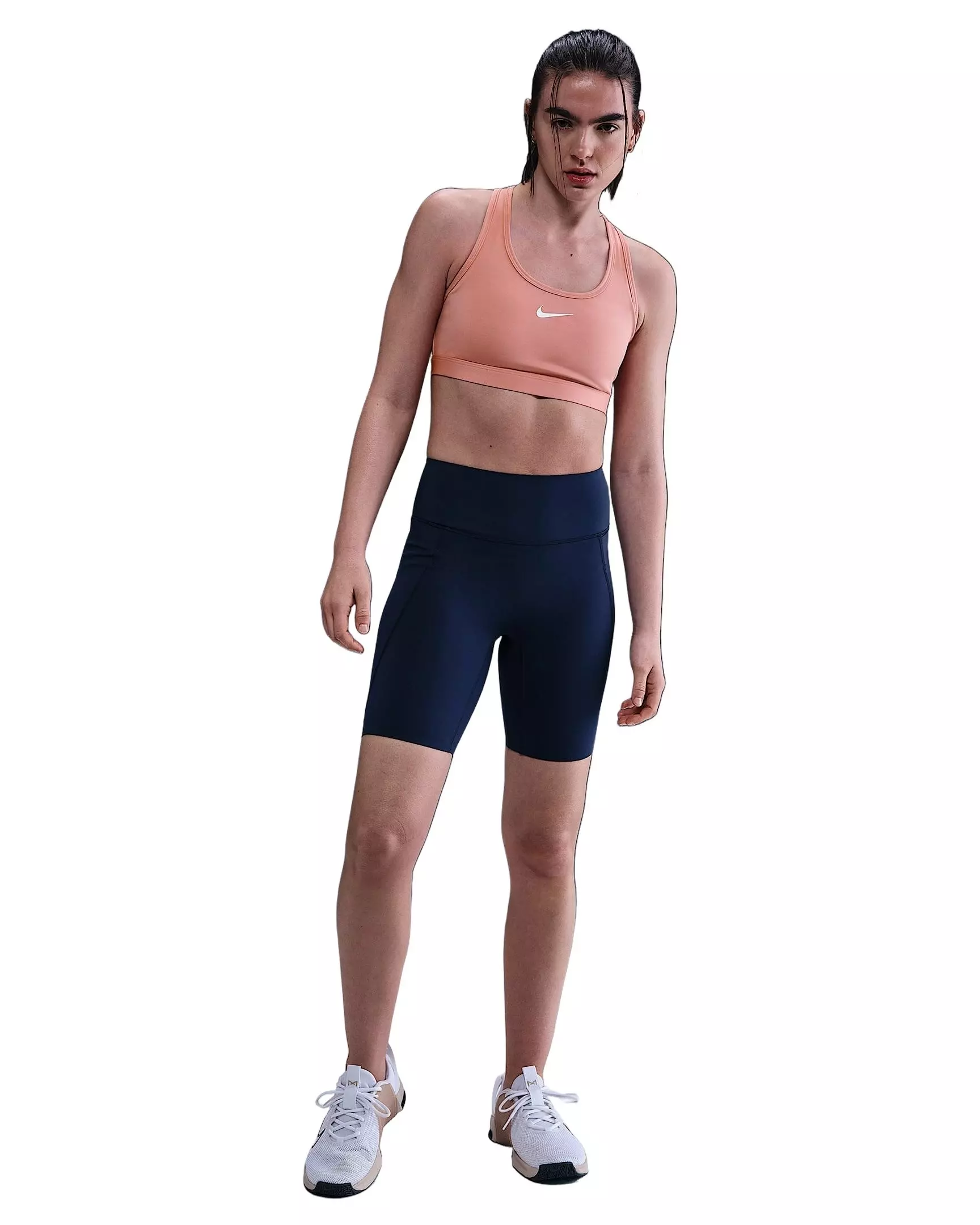 Nike Women's Swoosh Medium Support Padded Sports Bra - Pink - PINK