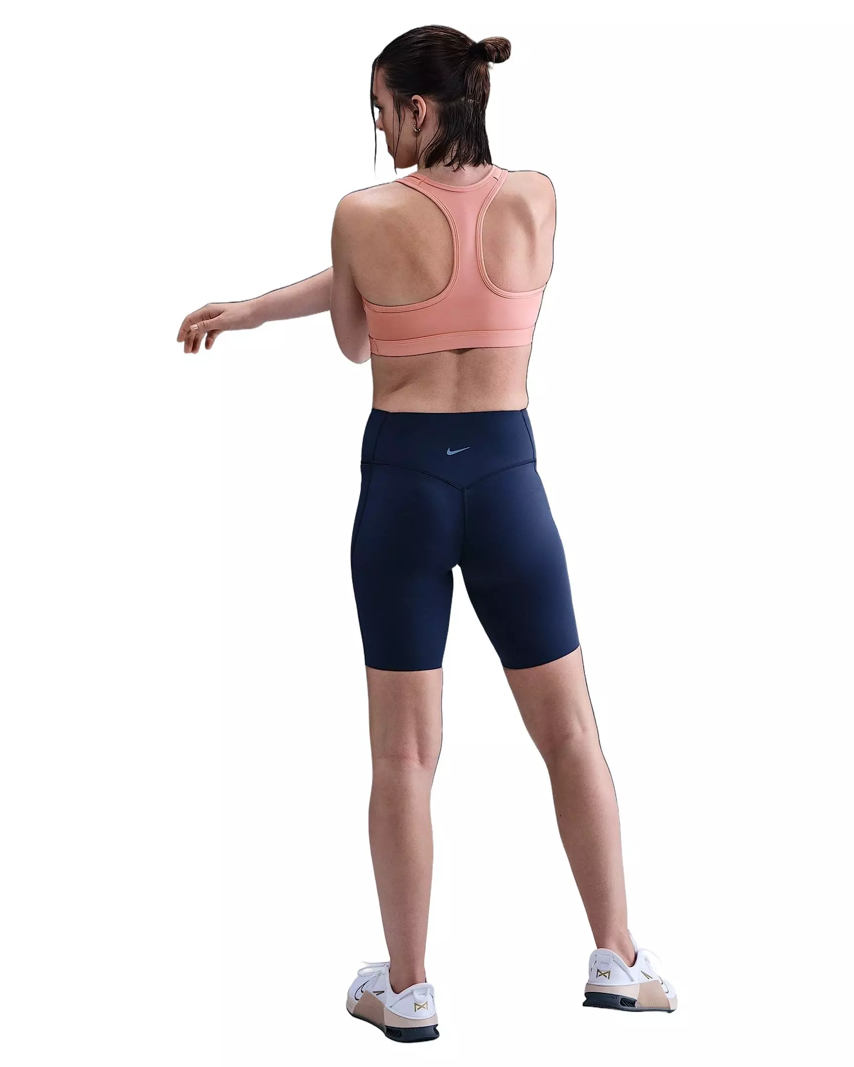Nike Women's Swoosh Medium Support Padded Sports Bra - Rust Pink - RUST PINK