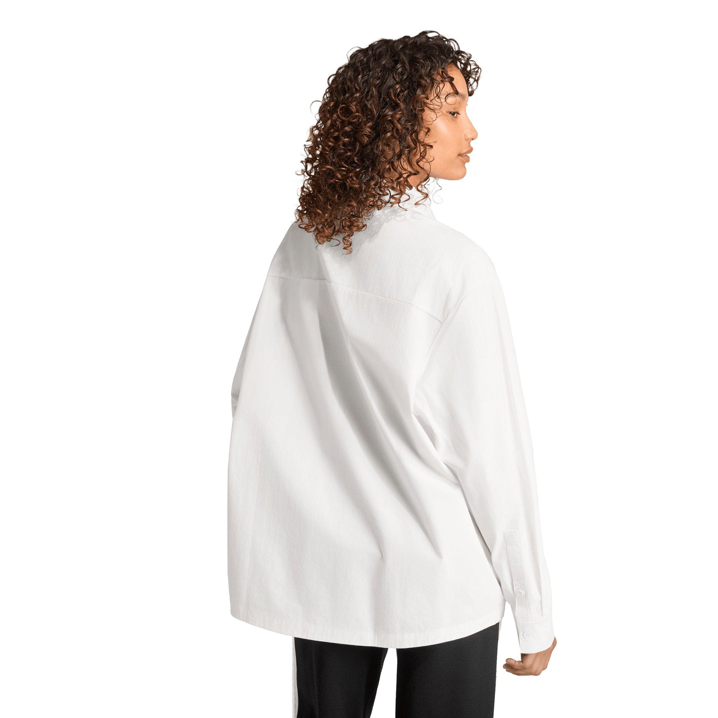 adidas Originals Women's 3-Stripes Long Sleeve Shirt - White - WHITE