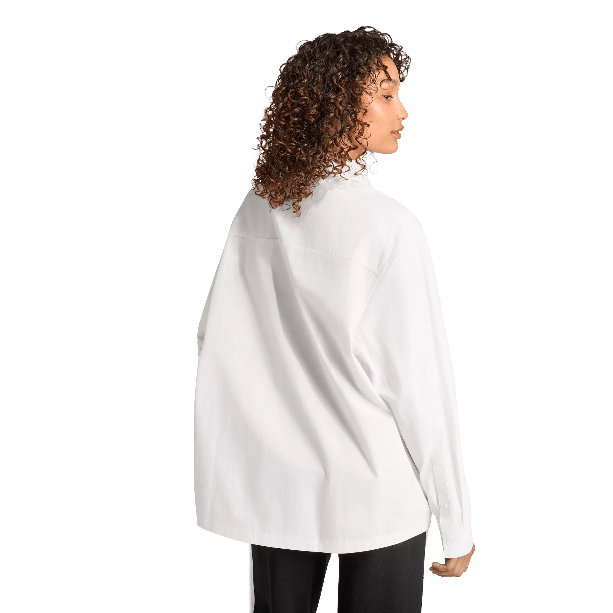 adidas Originals Women's 3-Stripes Long Sleeve Shirt - White - WHITE