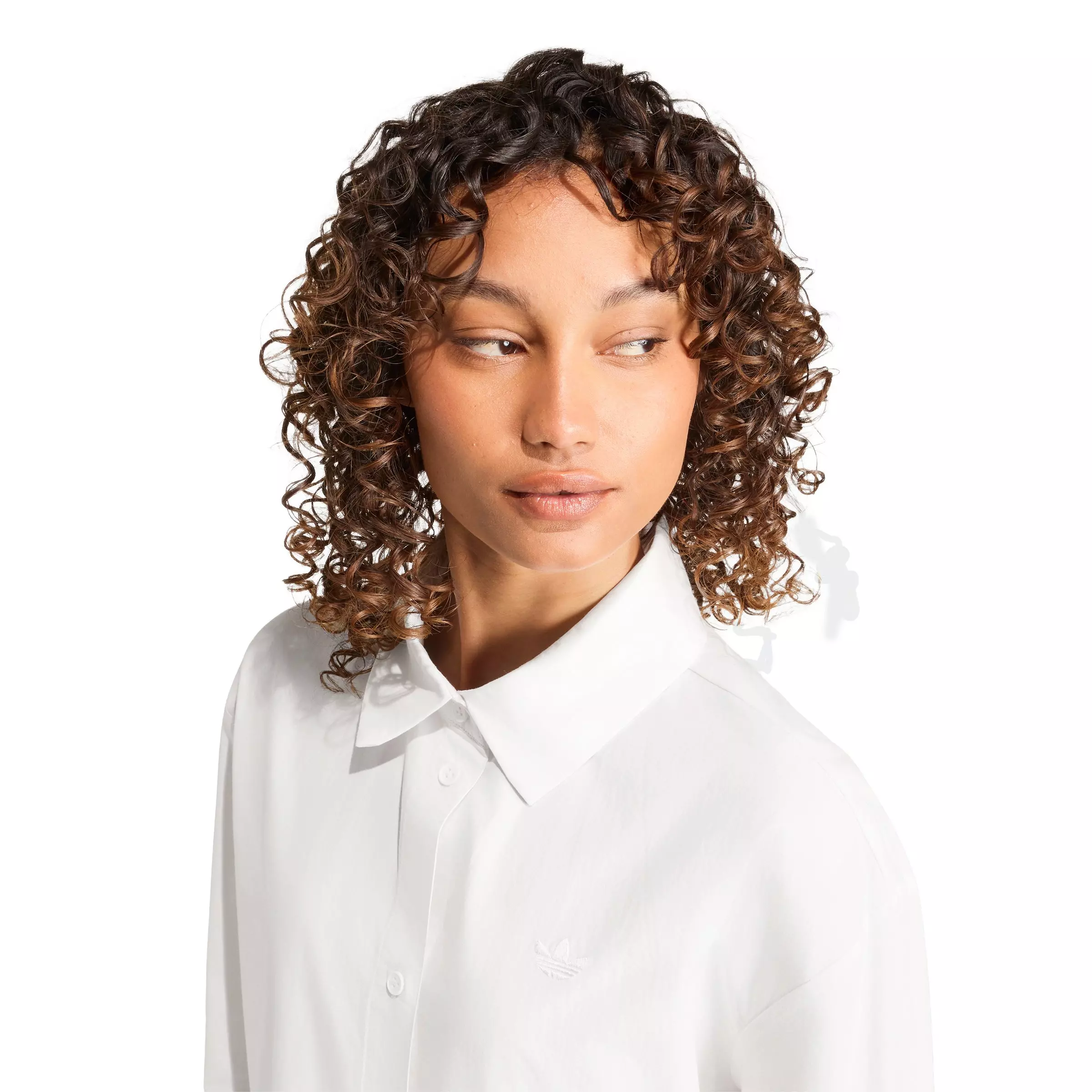 adidas Originals Women's 3-Stripes Long Sleeve Shirt - White - WHITE