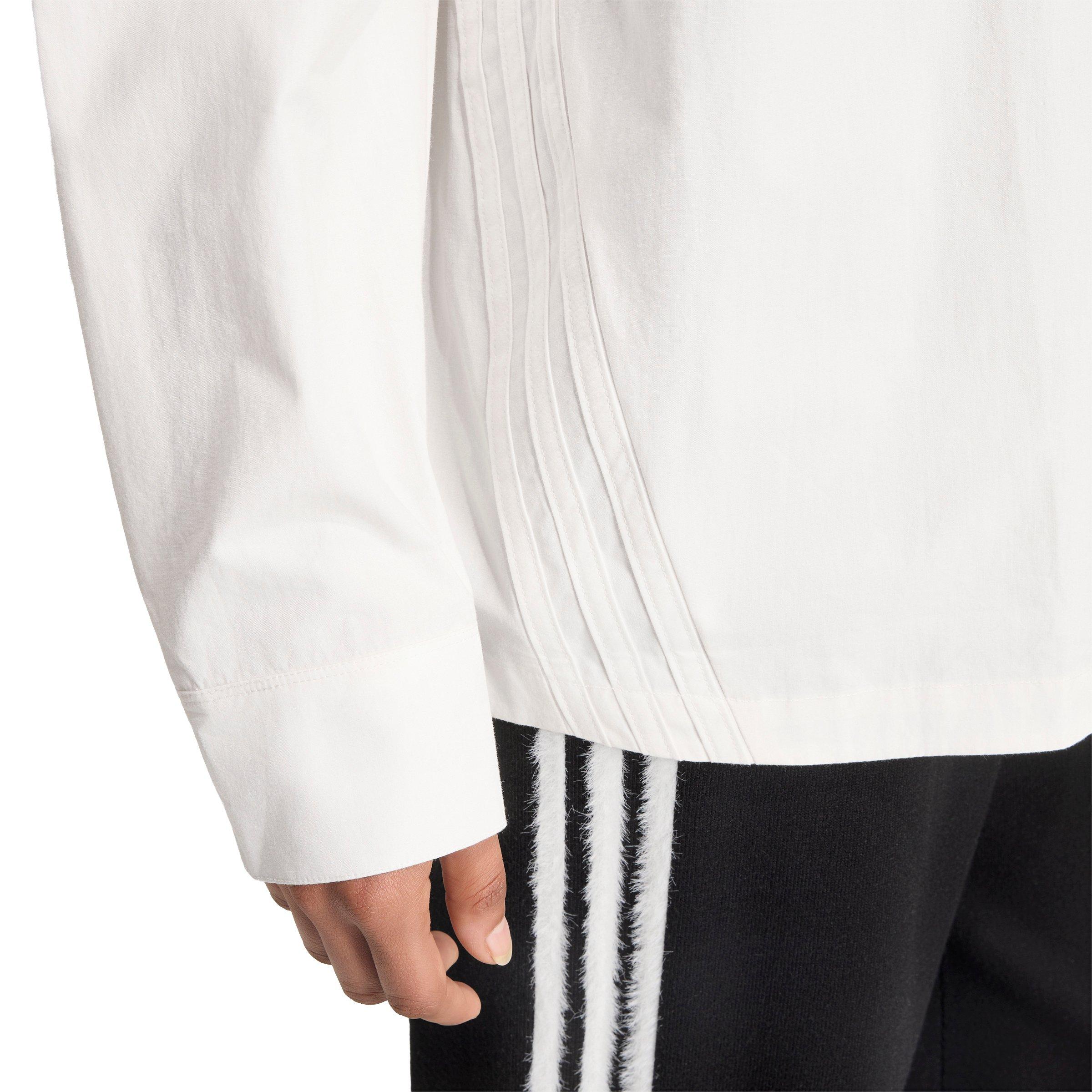 adidas Originals Women's 3-Stripes Long Sleeve Shirt - White - WHITE