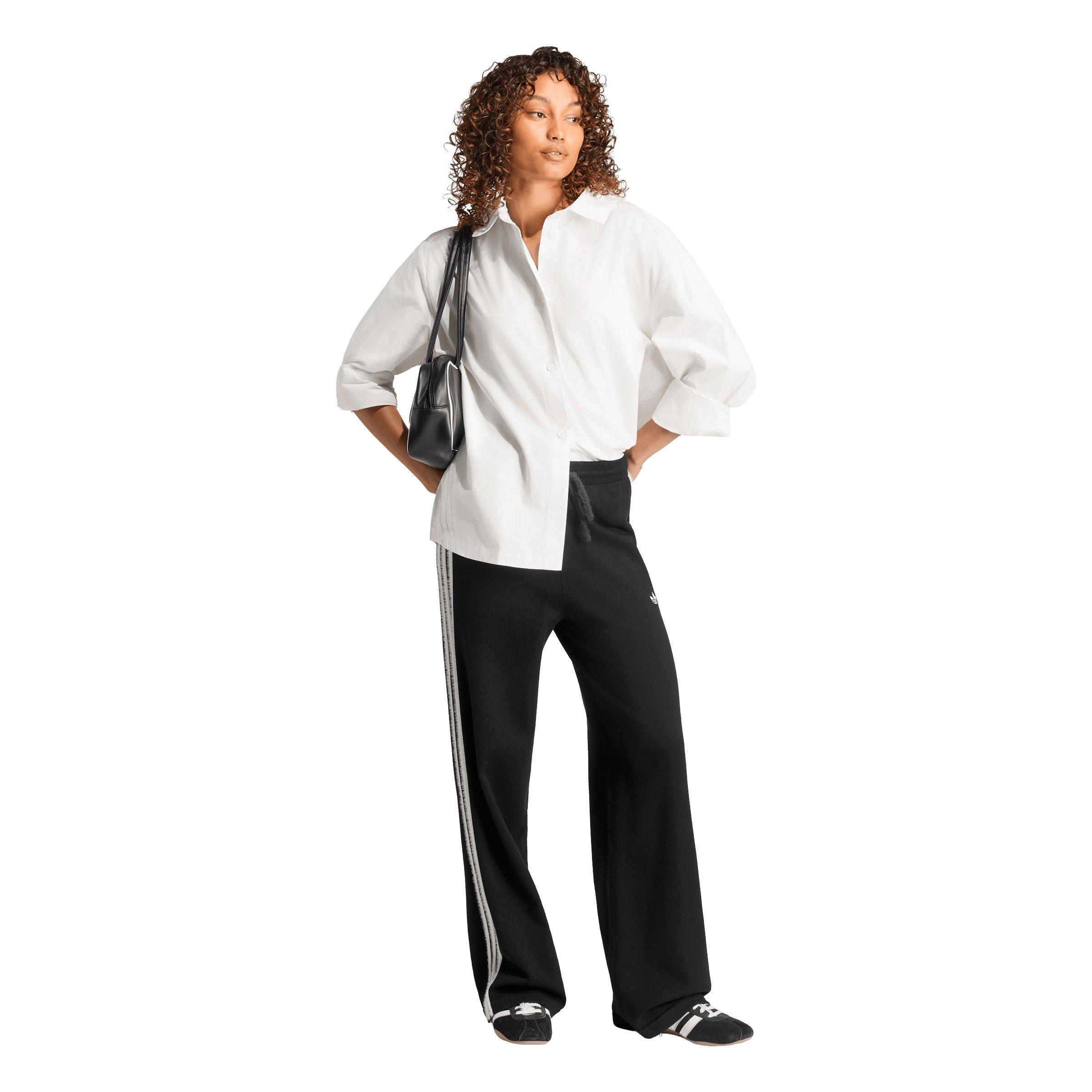 adidas Originals Women's 3-Stripes Long Sleeve Shirt - White - WHITE