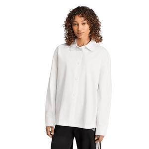adidas Originals Women's 3-Stripes Long Sleeve Shirt - White - WHITE