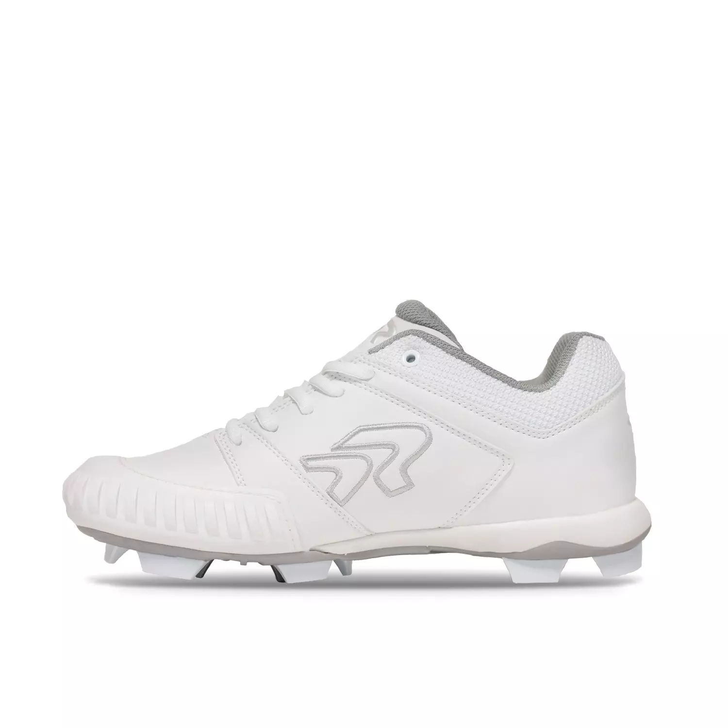 RIP-IT Ringor Flite "White/Silver" Women's Softball Cleat with Pitching Toe - WHITE/SILVER