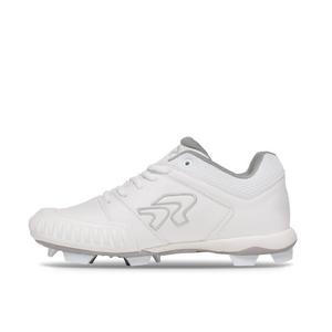 RIP-IT Ringor Flite "White/Silver" Women's Softball Cleat with Pitching Toe