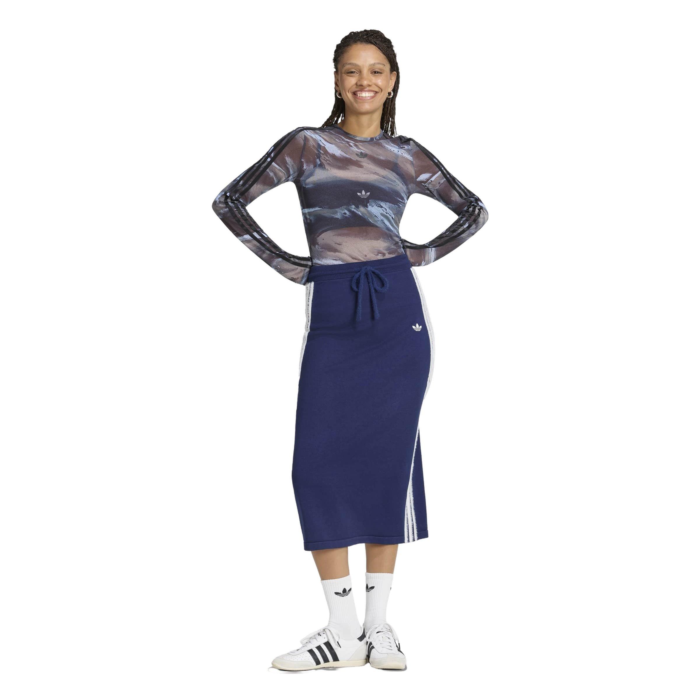 adidas Originals Women's All Over Print Graphic Mesh Shirt - Olive/Grey - OLIVE/ GREY