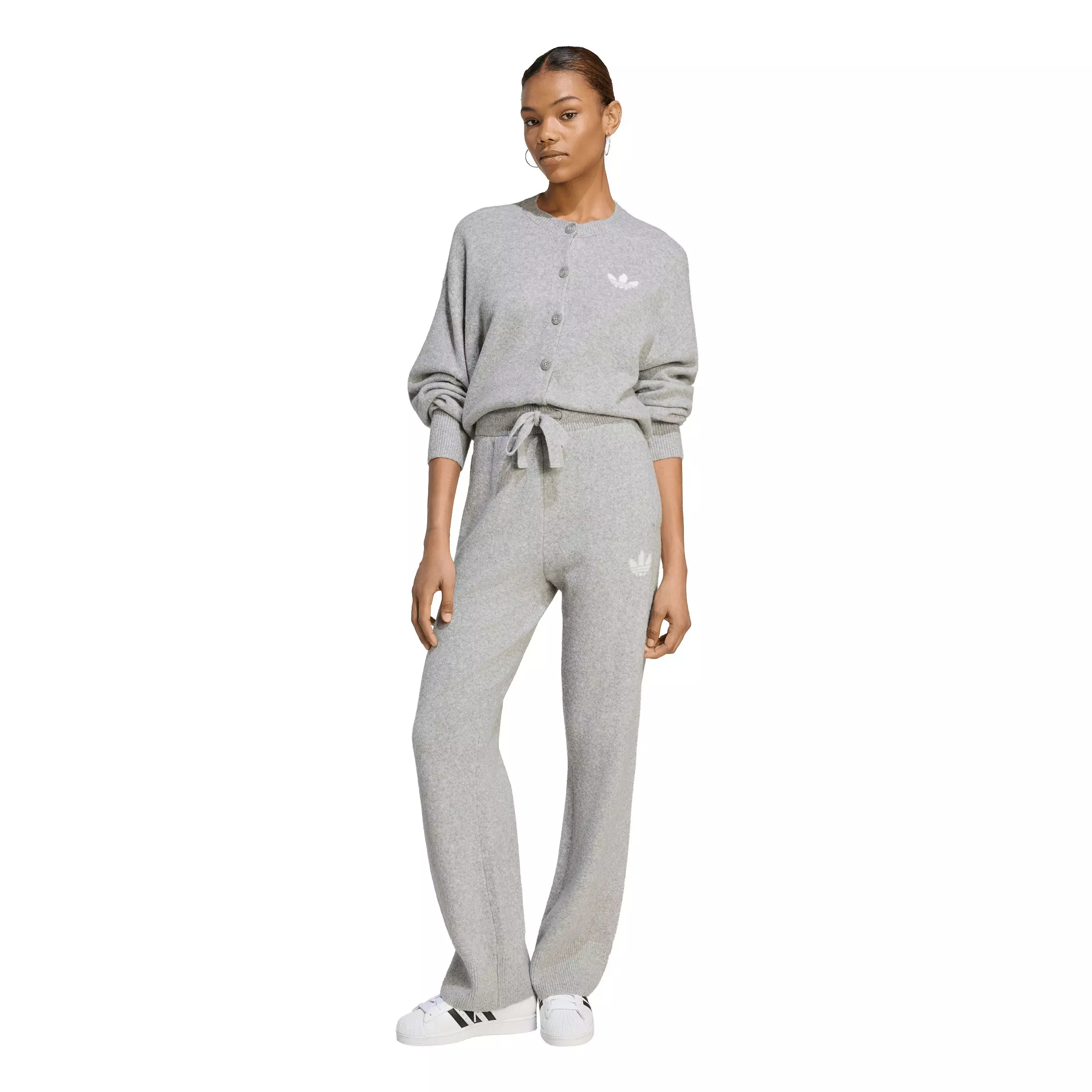 adidas Originals Women's Essentials Knit Pants - Grey - GREY