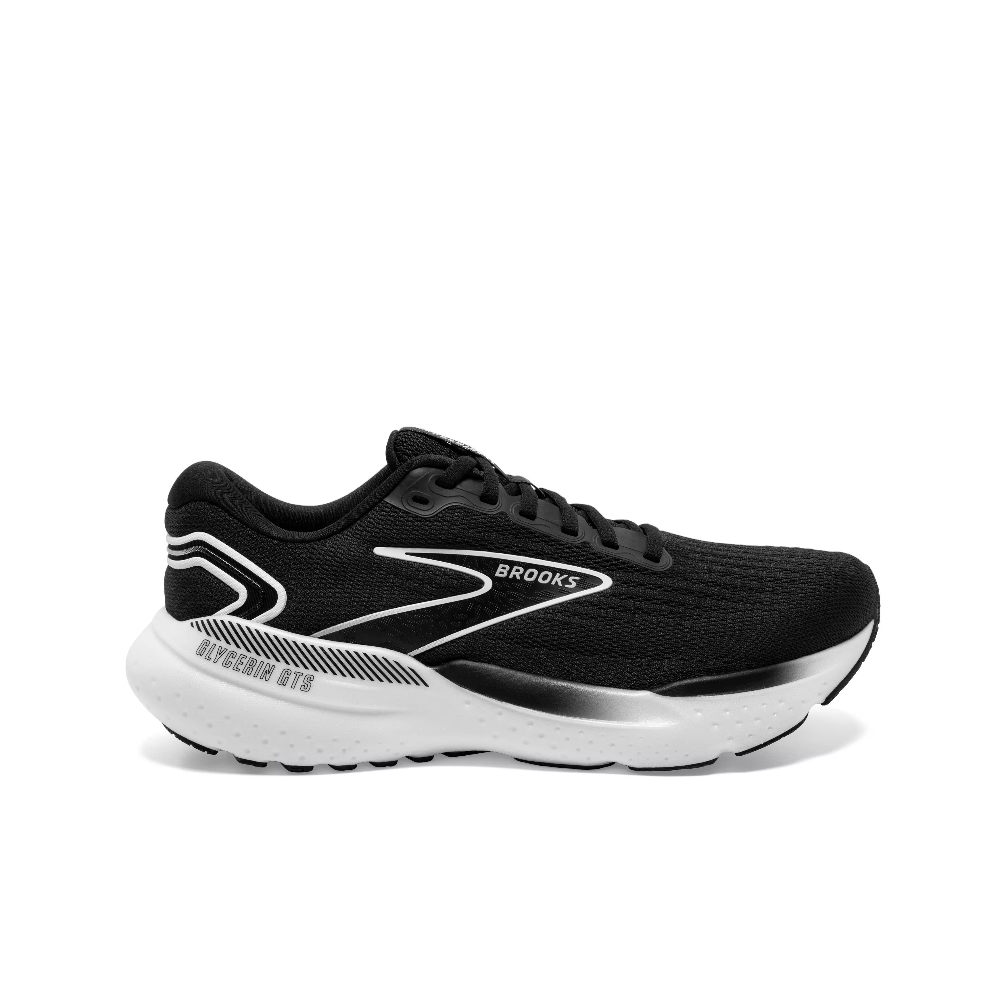 Brooks Glycerin GTS 21 "Black/Grey/White" Women's Wide Running Shoe - BLACK/GREY/WHITE