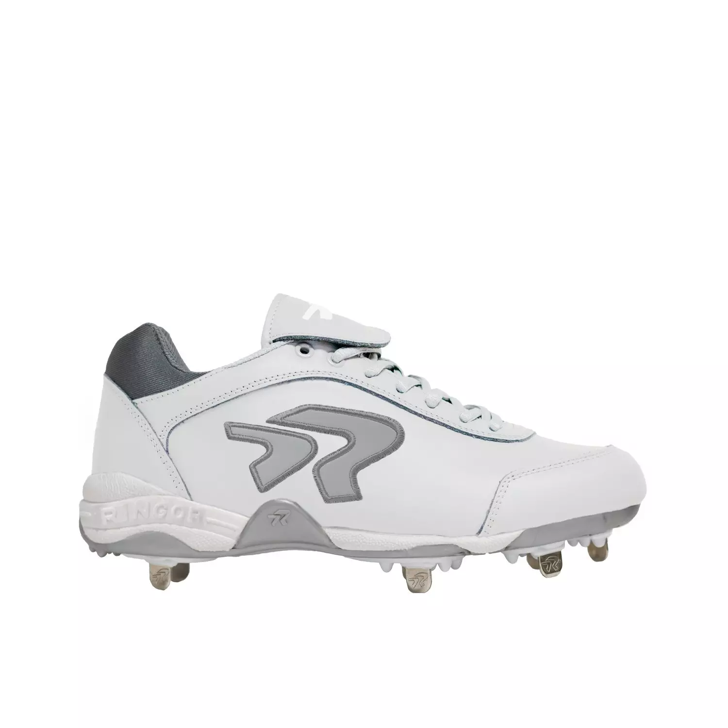 RIP-IT Dynasty 2.0 Spike "White/Silver" Women's Softball Cleat - WHITE/SILVER