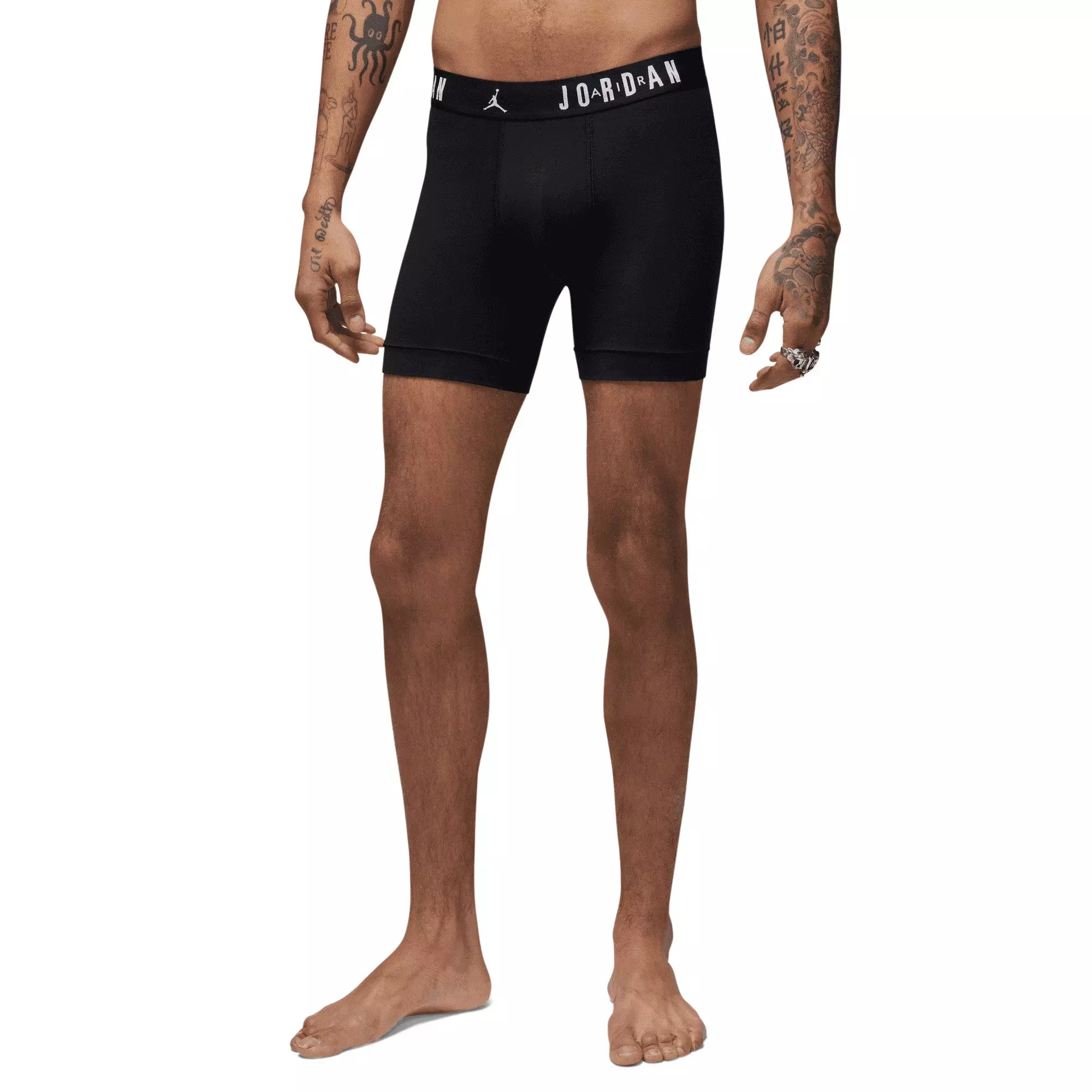 Jordan Men's Flight Cotton Core 3-Pack Boxer Brief - Black - BLACK