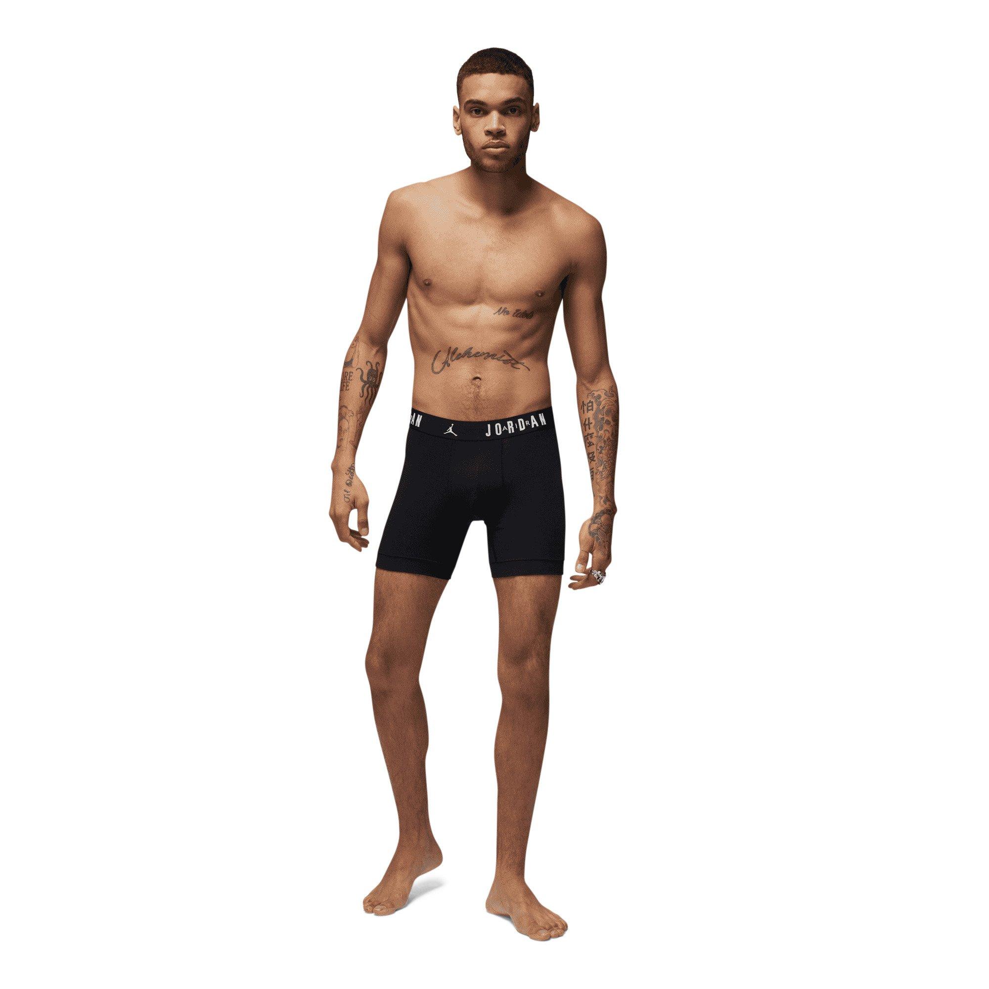 Jordan Men's Flight Cotton Core 3-Pack Boxer Brief -Black - BLACK Thumbnail View 5